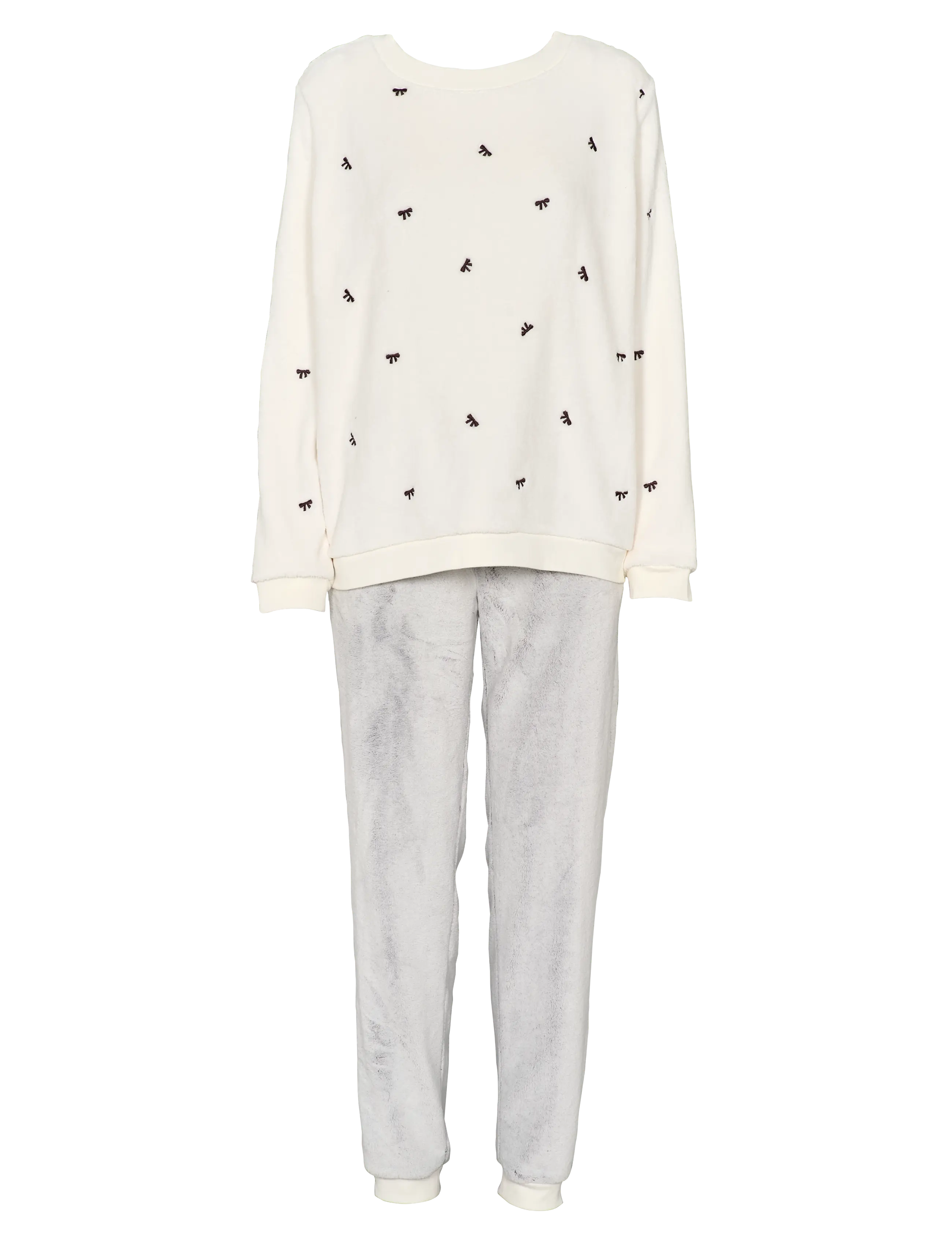 Missya Teddy homewear set - Pyjamas - IVORY W EMBROIDERY / cream