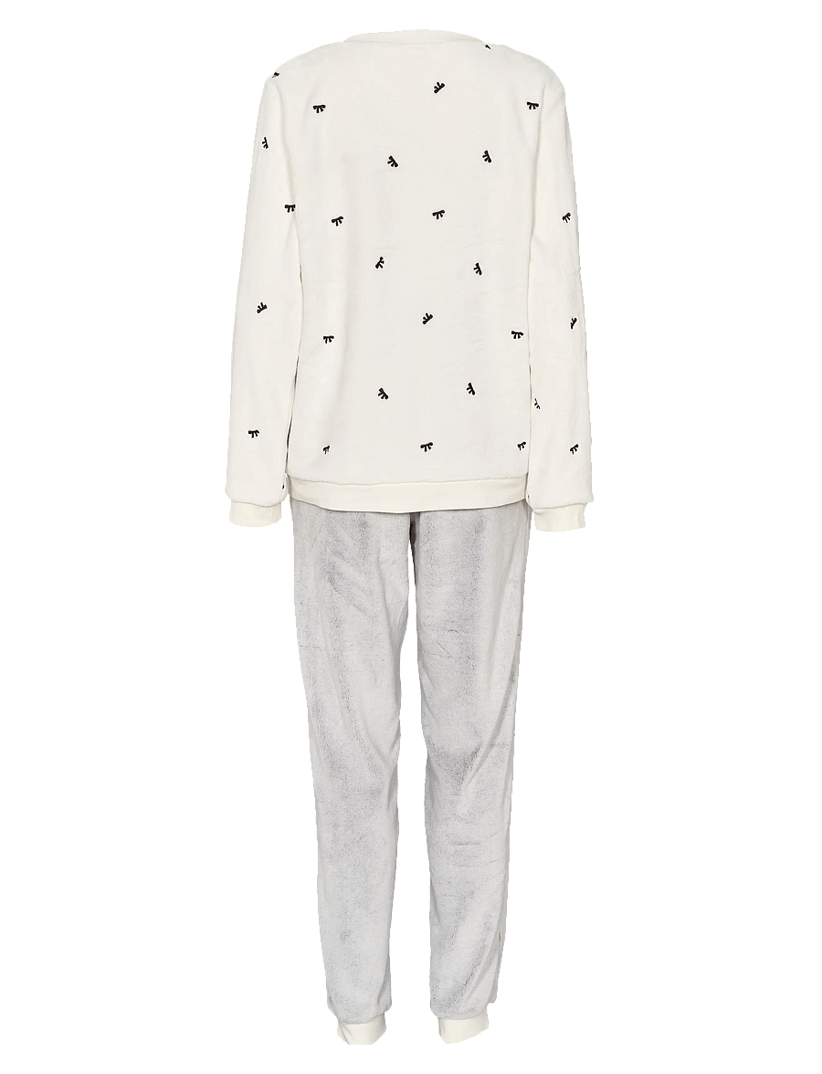 Missya - Teddy homewear set - pyjamas - ivory w embroidery - 1