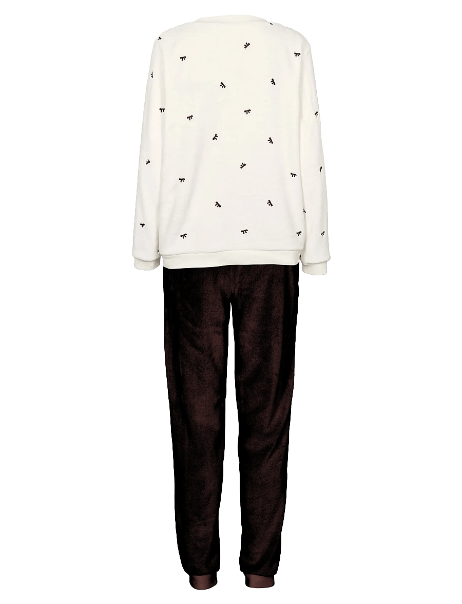 Missya - Teddy homewear set - pyjamas - ivory w embroidery - 1