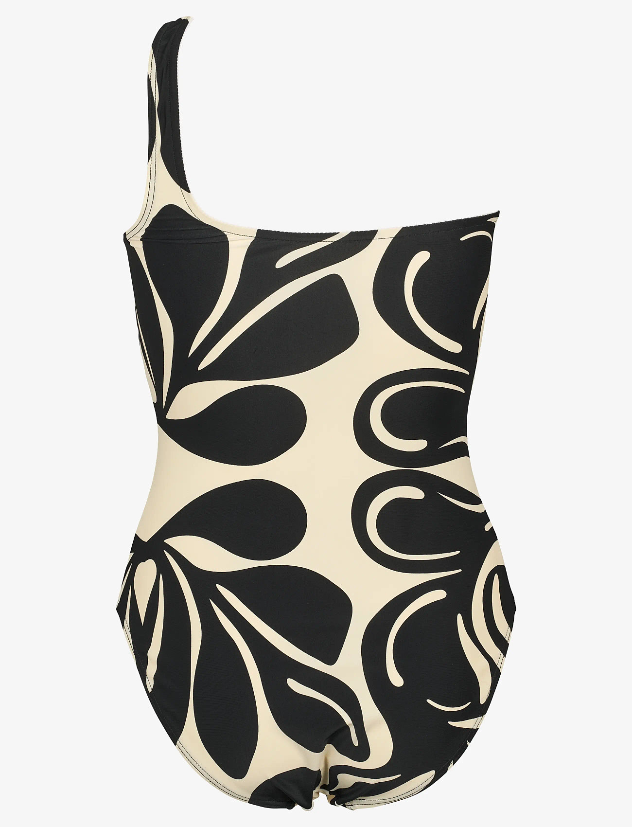 Missya - Capri one shoulder AOP swimsuit - trikood - black/ivory - 2