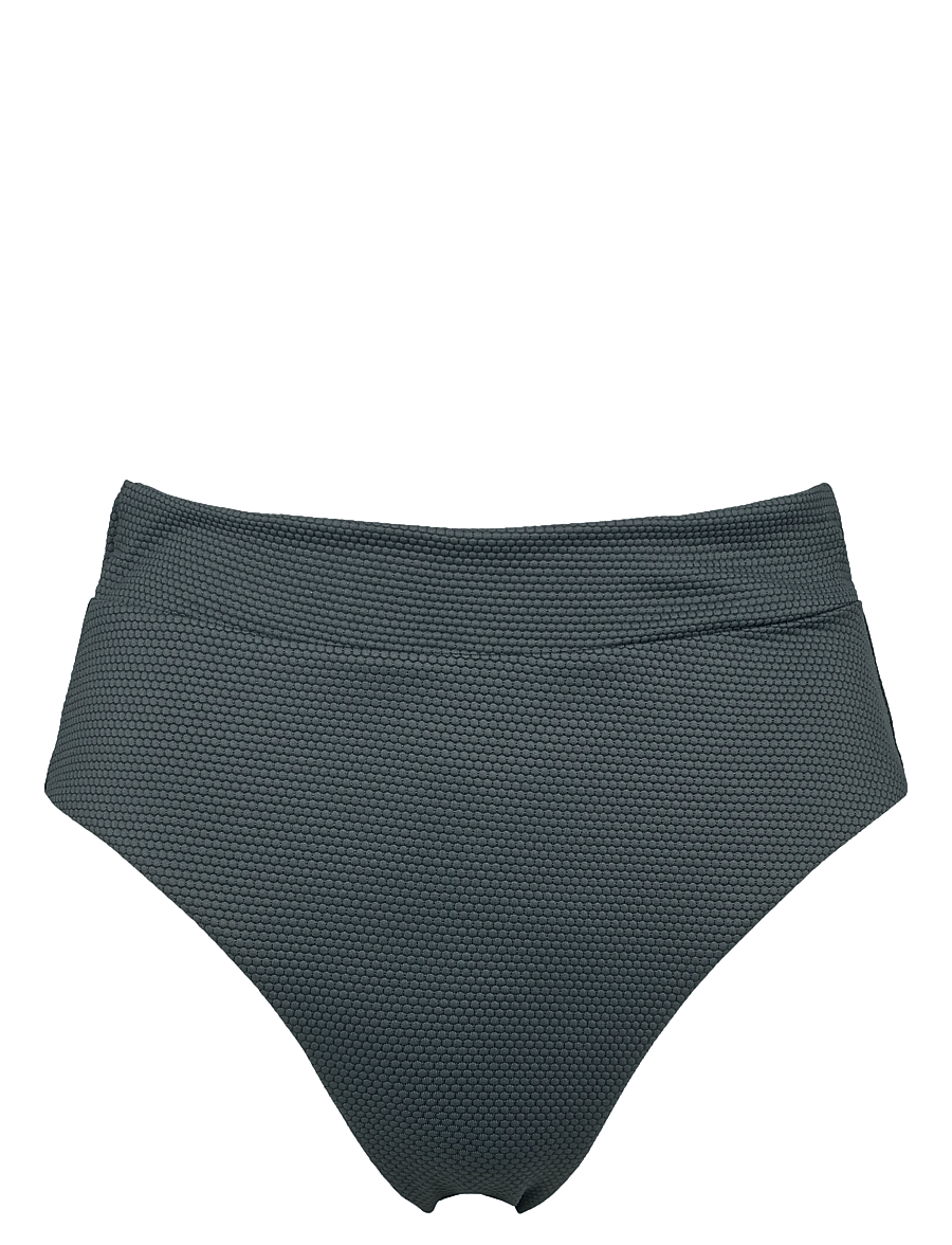 Missya - Nice high tai jacquard - højtaljede bikinitrusser - deep petrol - 0