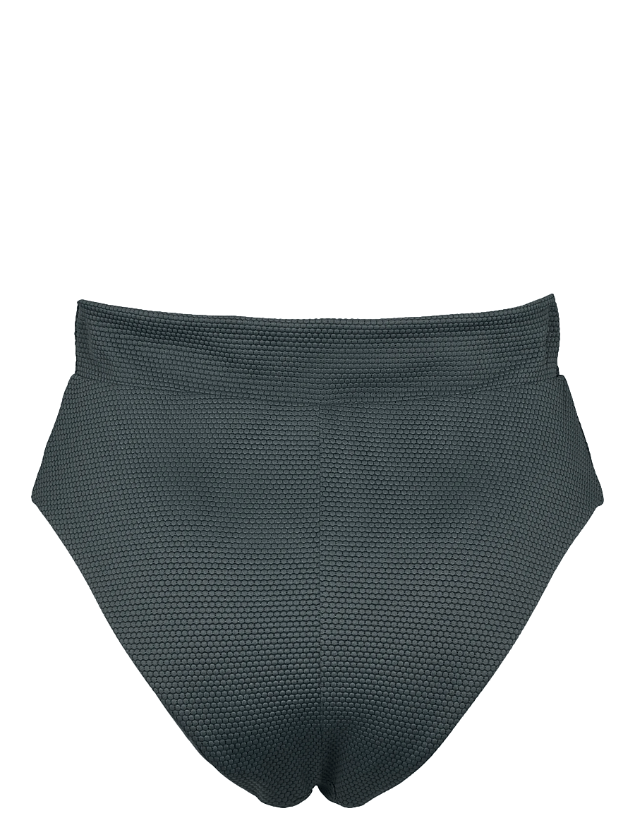 Missya - Nice high tai jacquard - højtaljede bikinitrusser - deep petrol - 1