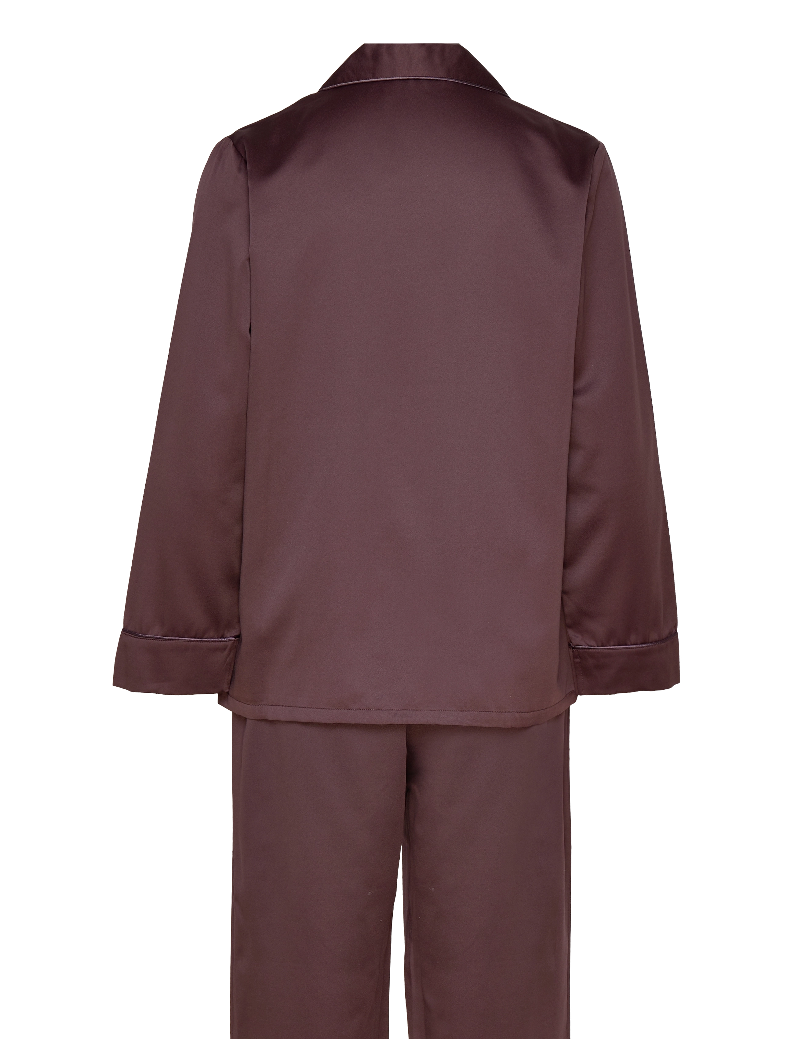 Missya - Leo sateen pyjamas - pyjamas - dark brown - 1