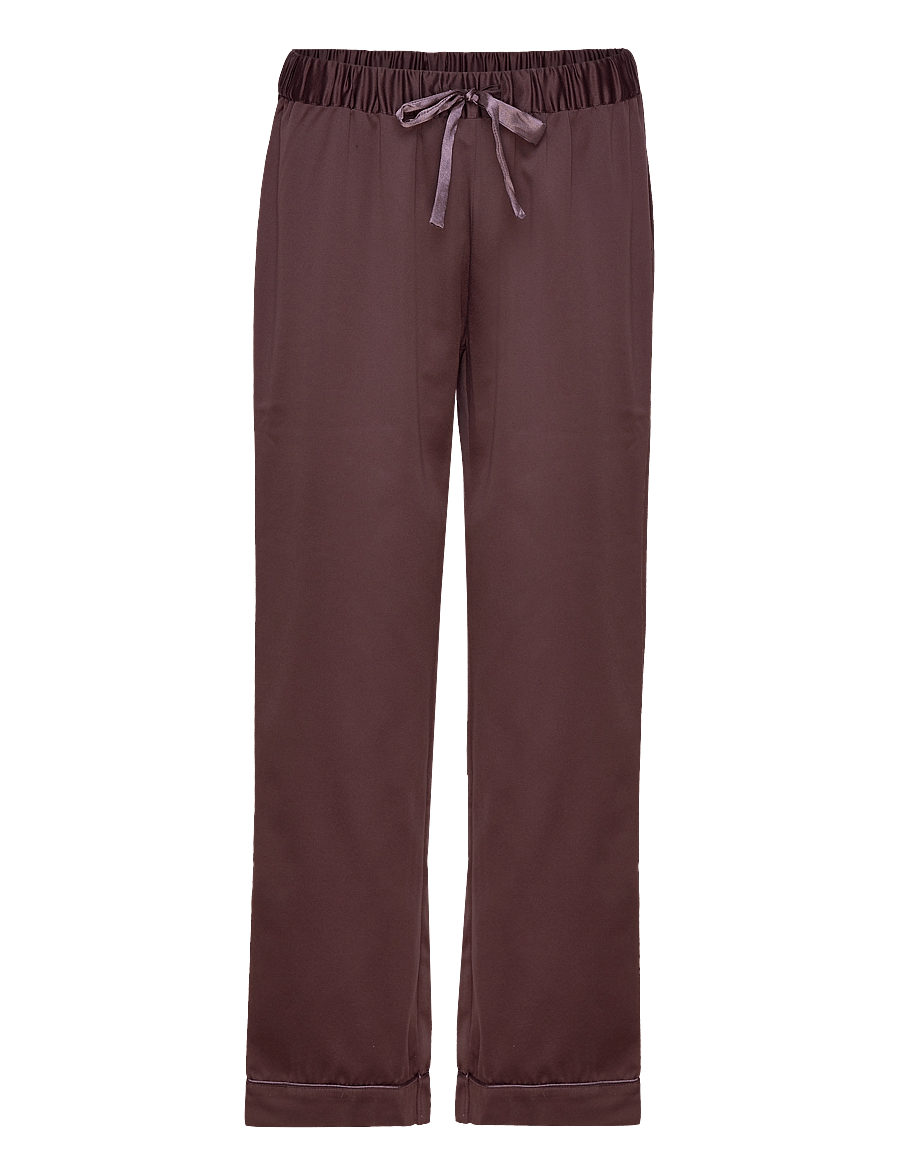 Missya - Leo sateen pyjamas - pyjamas - dark brown - 2