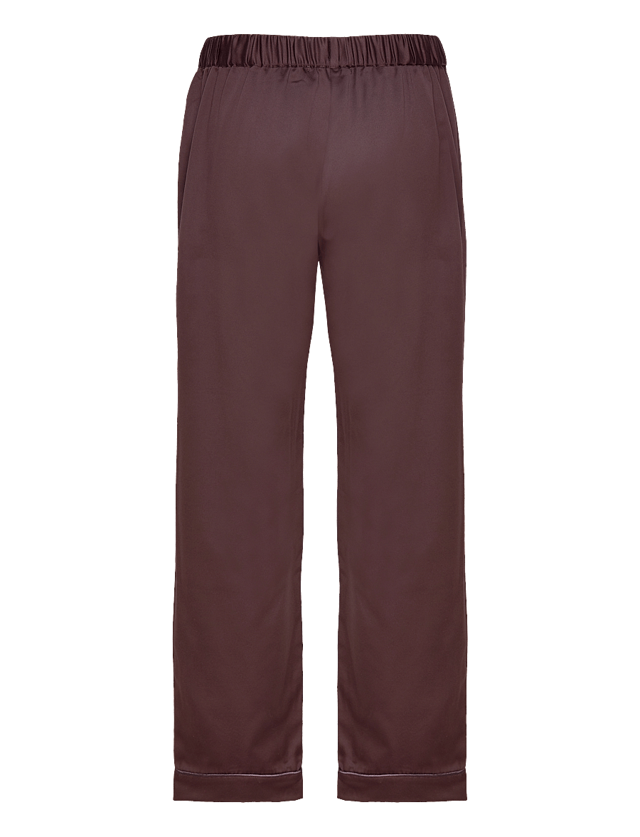 Missya - Leo sateen pyjamas - pyjamas - dark brown - 3
