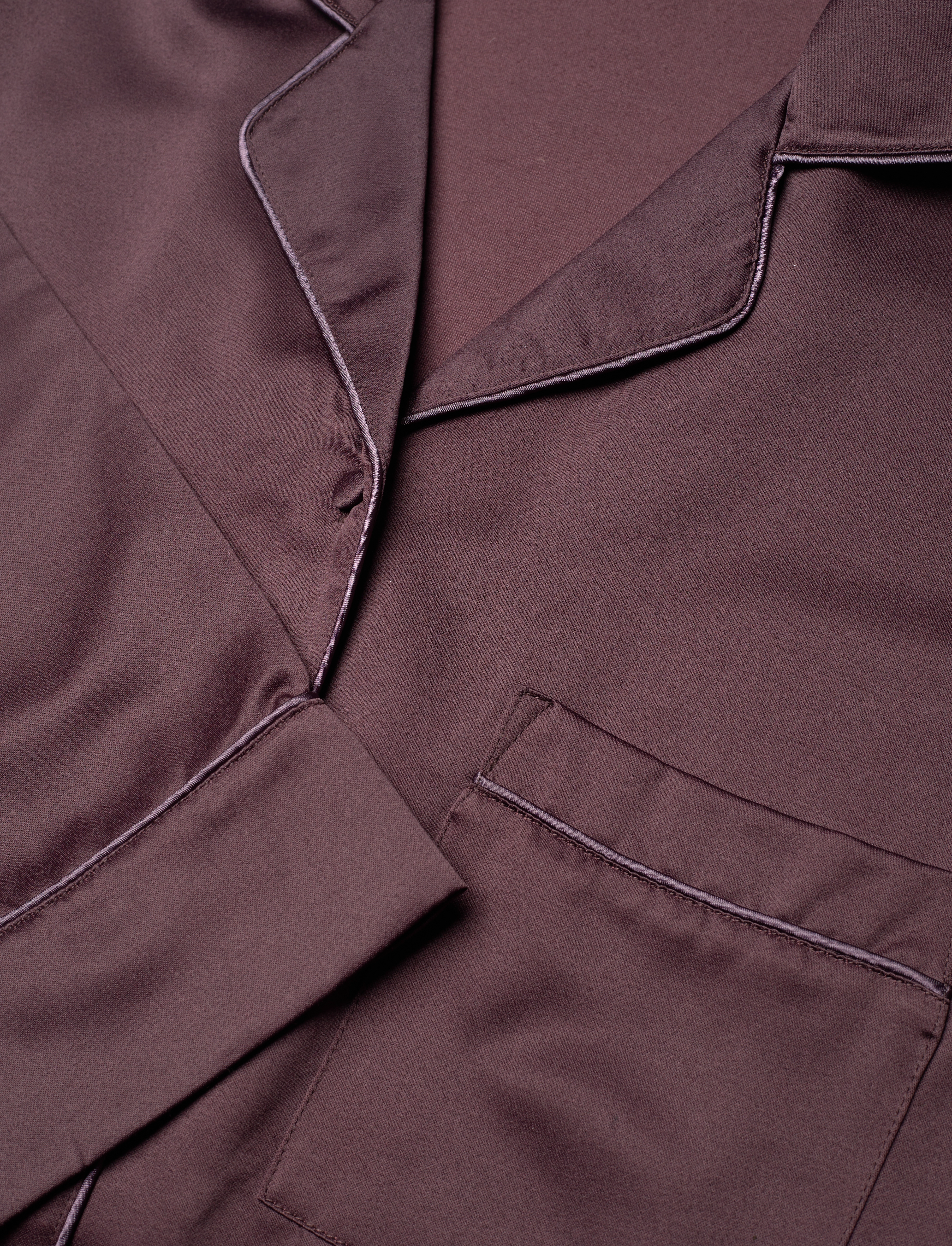 Missya - Leo sateen pyjamas - pyjamas - dark brown - 4