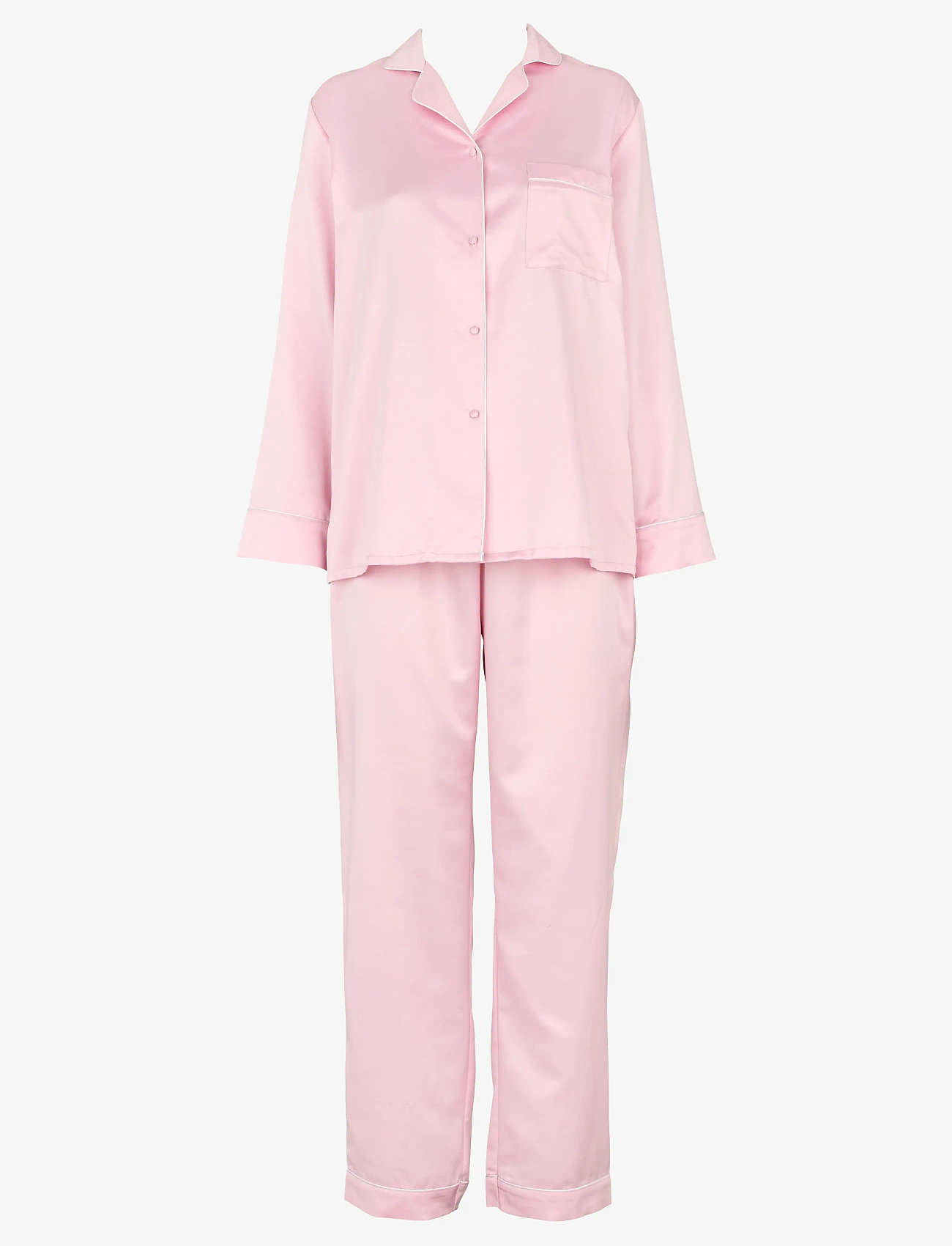 Missya - Leo sateen pyjamas - pyjamas - pink mist - 1