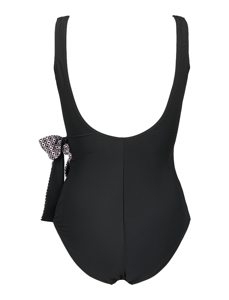 Missya - Monaco swimsuit AOP - badedragter - black / rose - 2