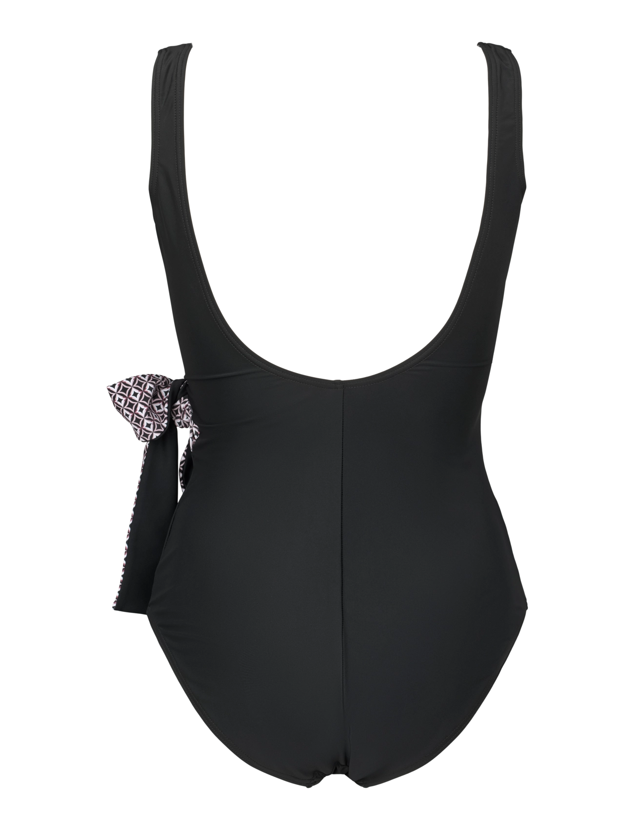 Missya - Monaco swimsuit AOP - baddräkter - black / rose - 2