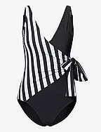 Monaco 3 colour swimsuit - BLACK/WHITE