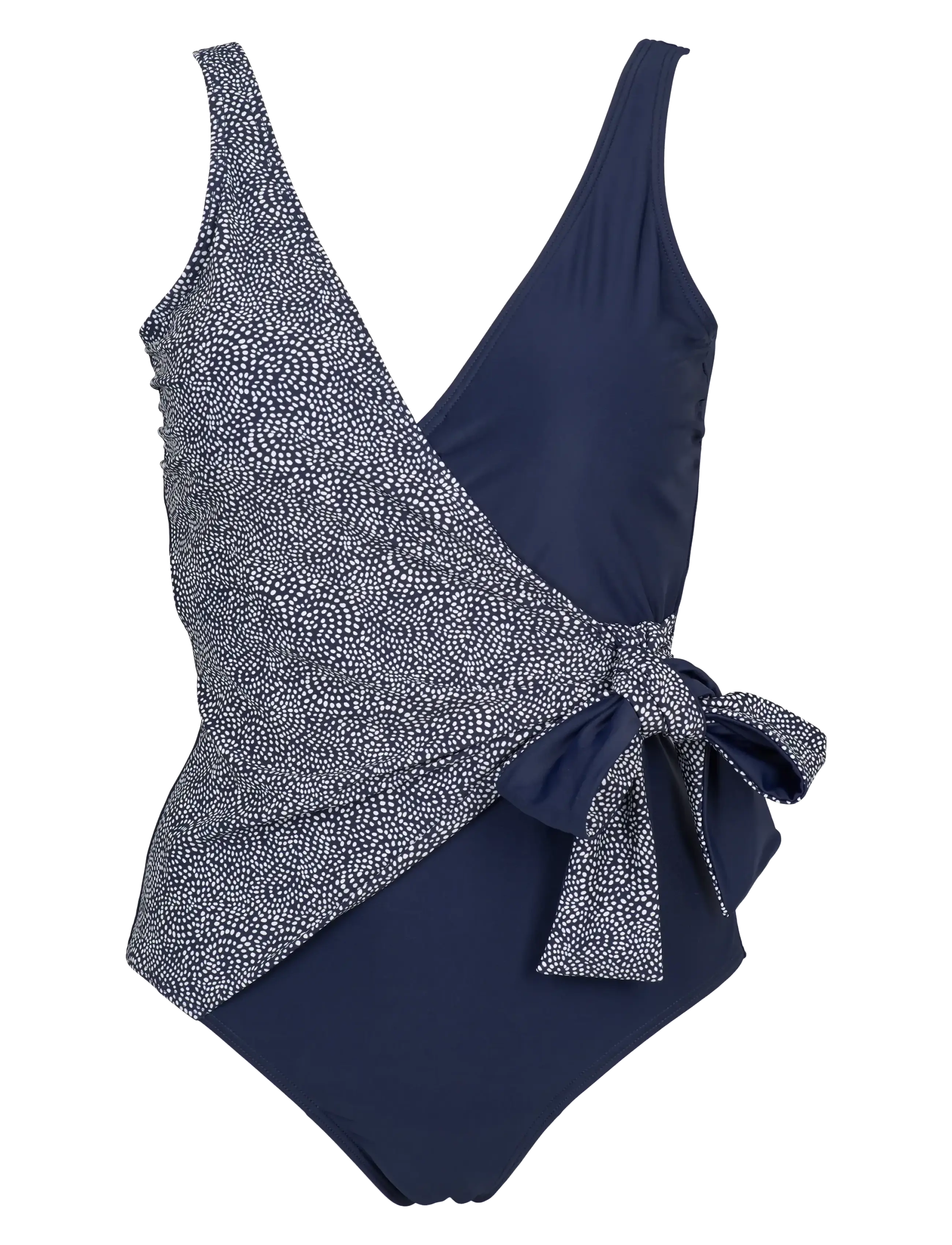 Missya Monaco Swimsuit Aop, Kvinder, Slå Om Badedragt, Navy, Str: 38