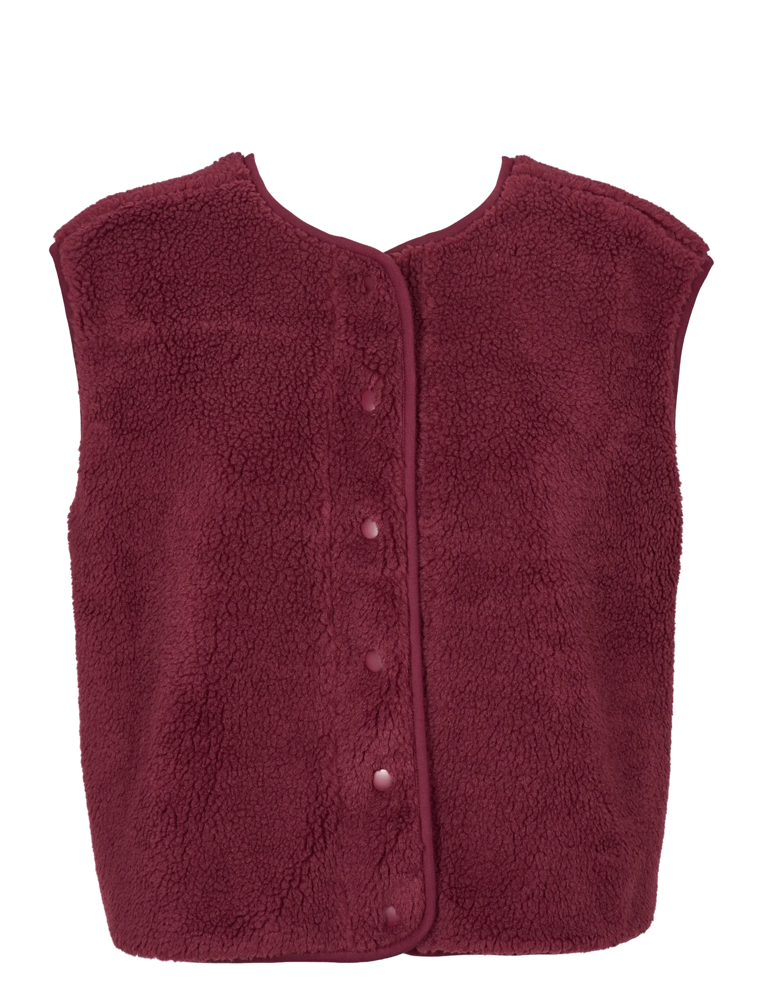 Missya Teddy Waistcoat, Damen, Teddy Weste, Burgunderrot, Gr.XL