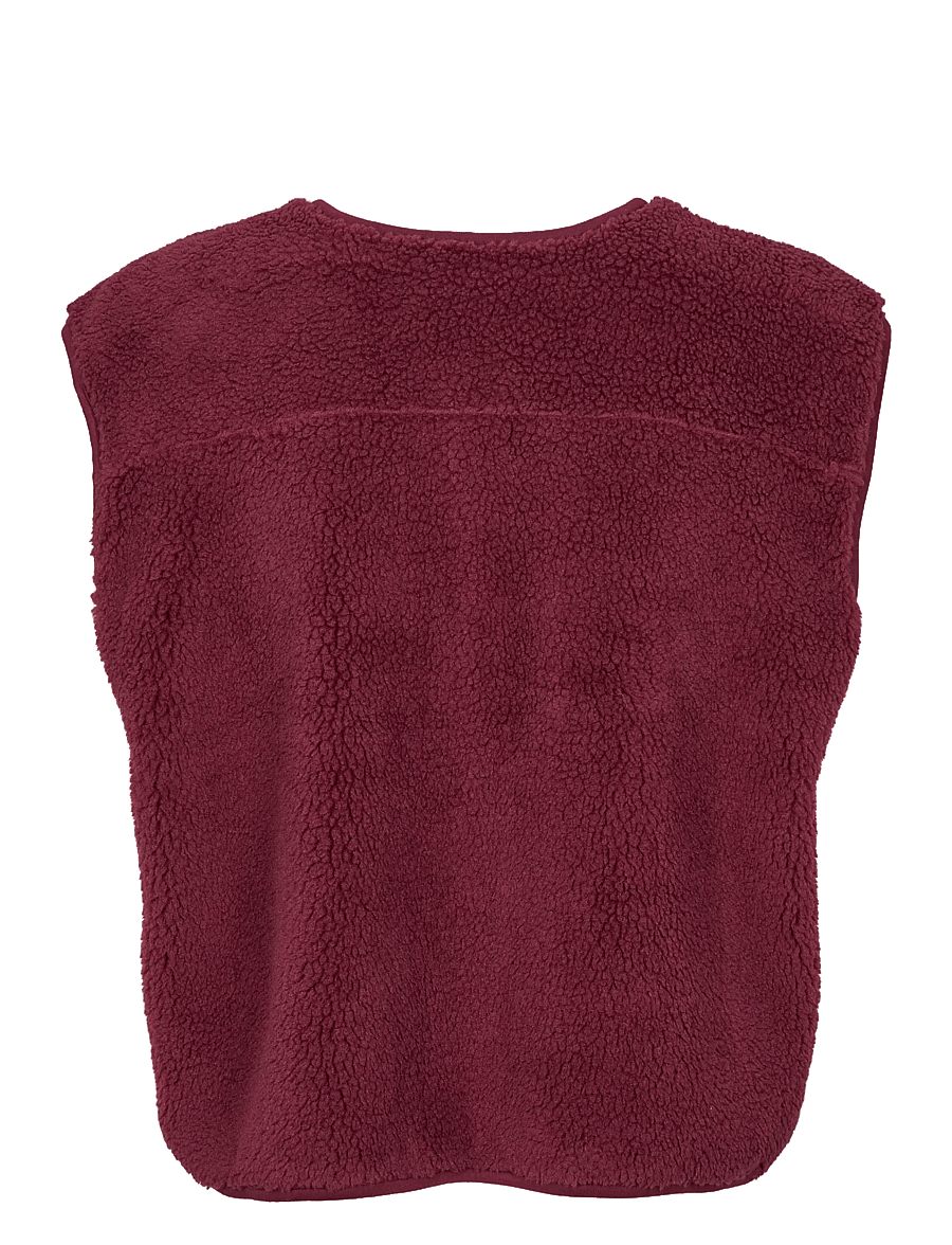 Missya - Teddy waistcoat - fleece- og teddyveste - windsor wine - 1
