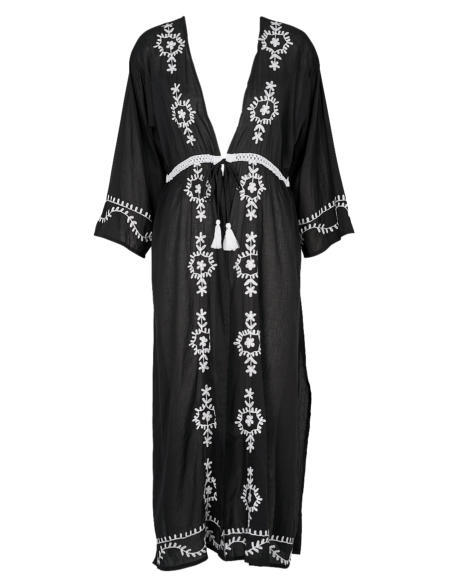 Missya - Beach kaftan - rantavaatteet - black - 0