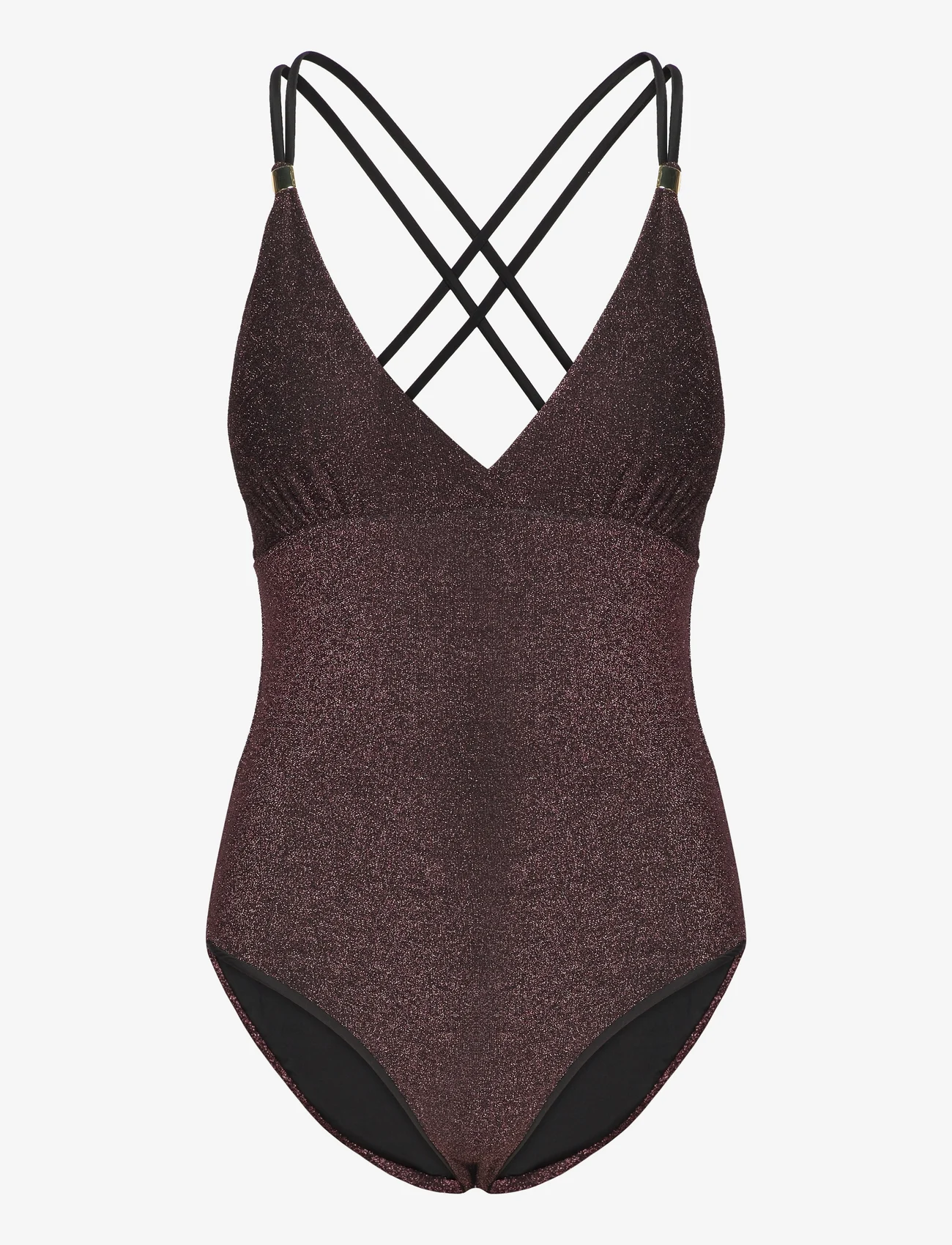 Missya - Ibiza swimsuit lurex - badedragter - brown - 0