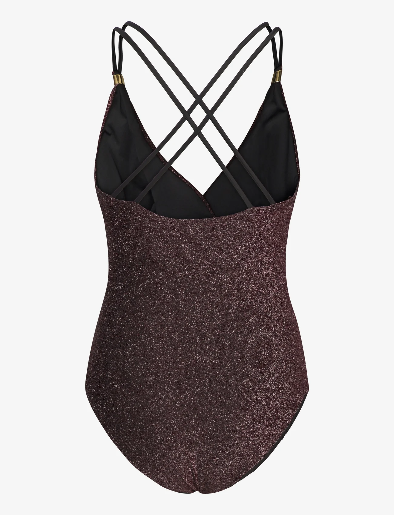 Missya - Ibiza swimsuit lurex - badeanzüge - brown - 1