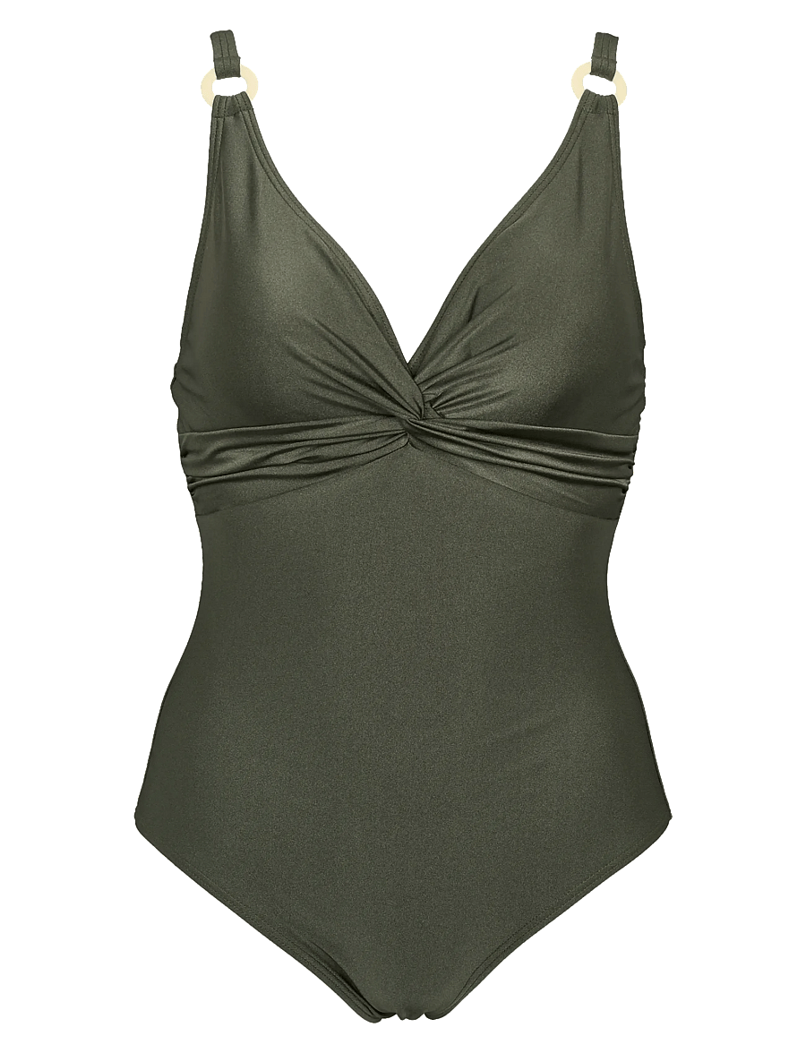 Missya - Lucca swimsuit solid - badeanzüge - riffle green - 0