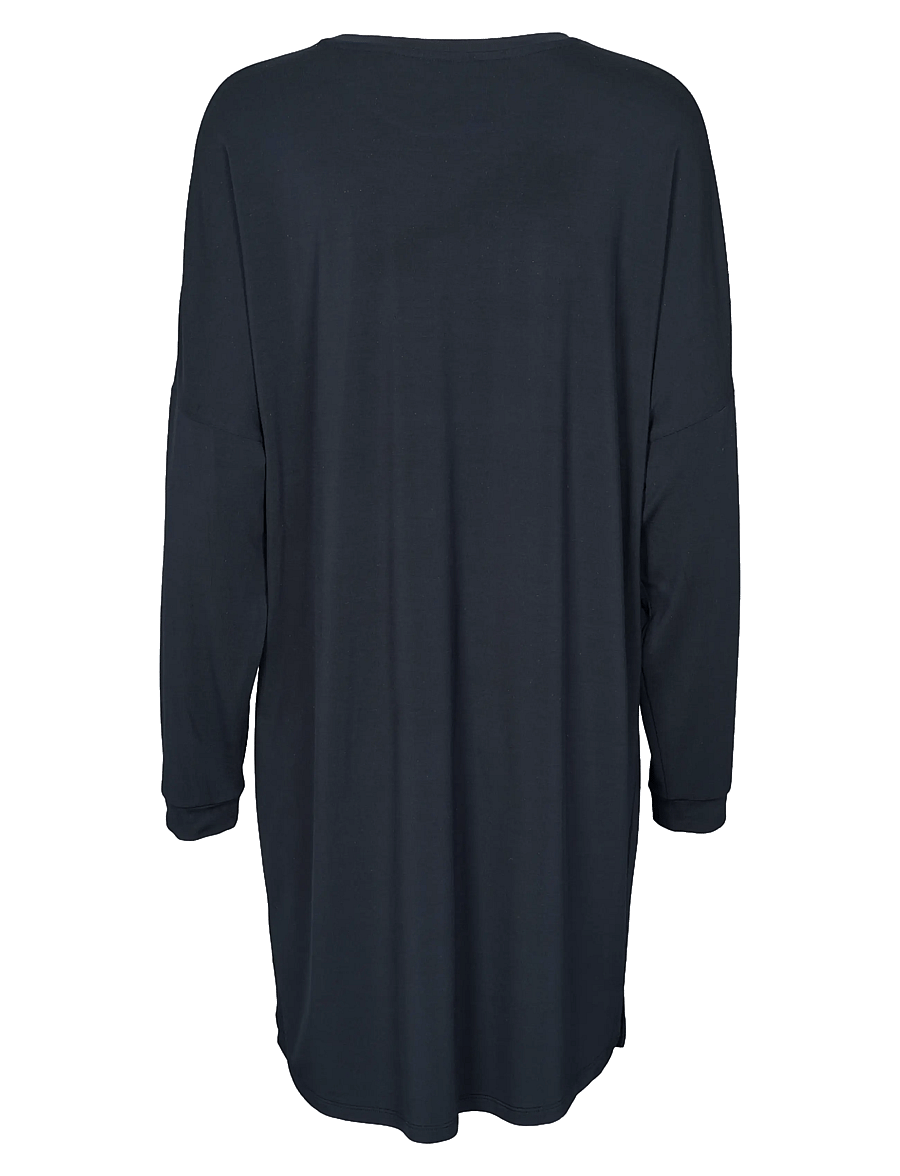 Missya - Softness LS night dress - nachthemden - blueberry blue - 1