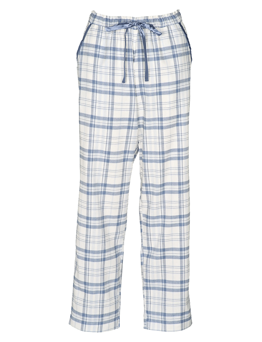 Missya - Check flannel night pants - pyjamasbyxor - clear blue - 1