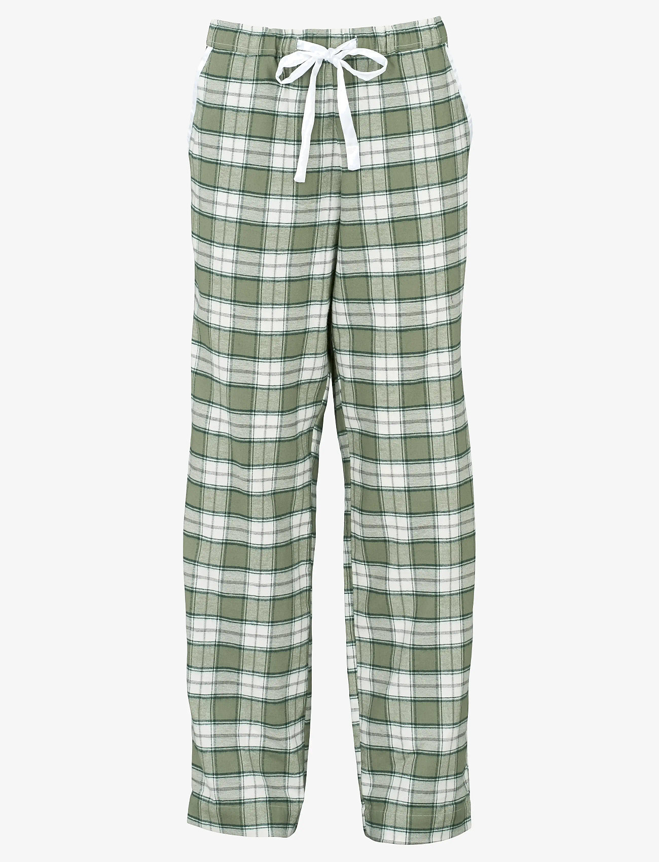 Missya - Check flannel night pants - weihnachts-pyjamas - dusty green - 0