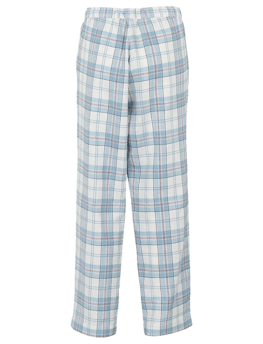 Missya - Check flannel night pants - light blue - 1