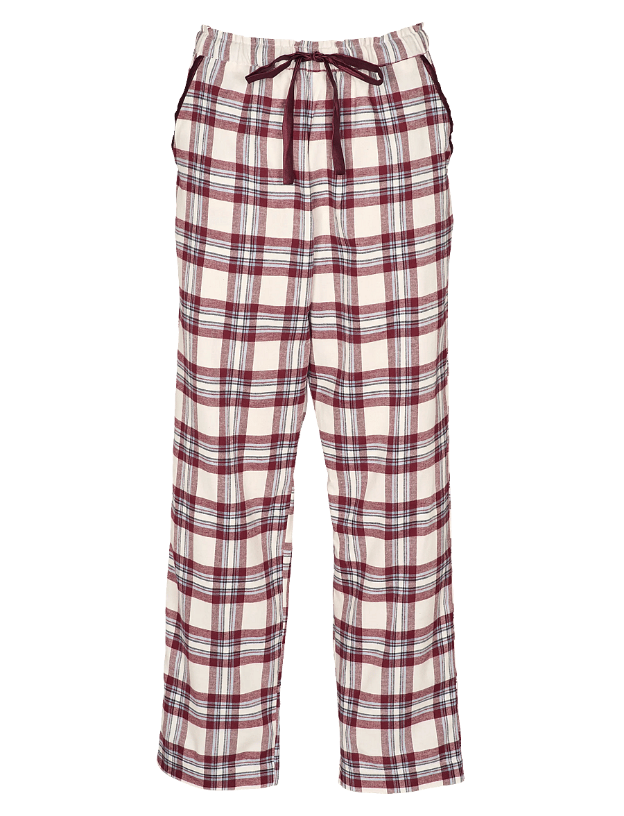 Missya - Check flannel night pants - pyjamasbyxor - windsor wine - 1