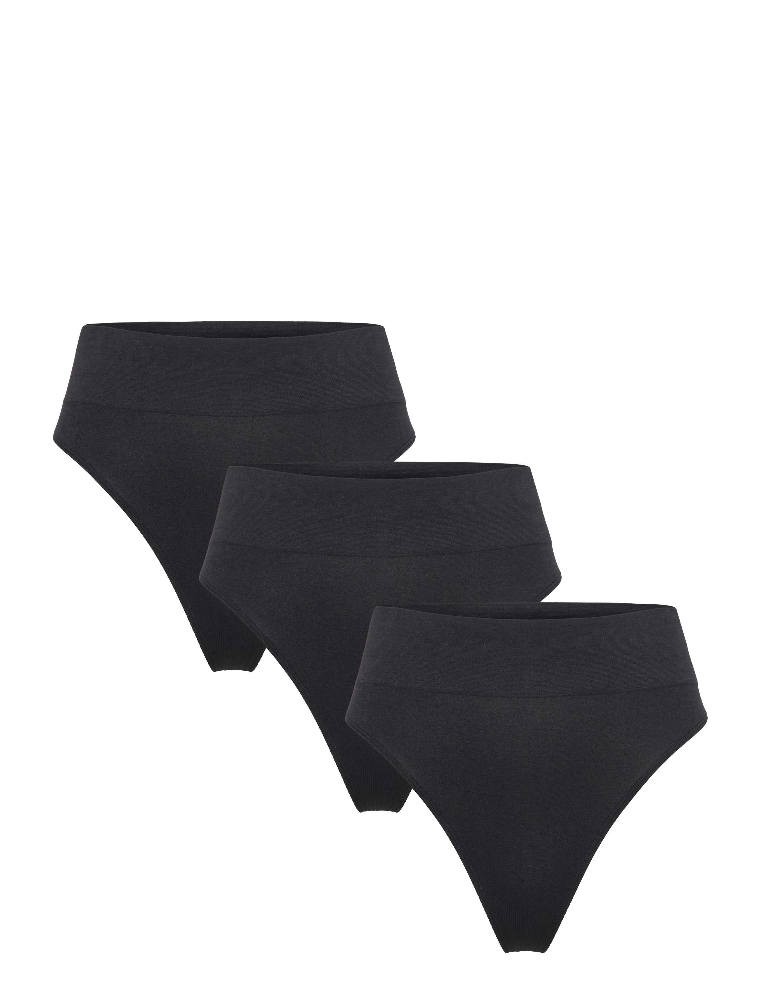 Missya Lucia High String 3Pack, Kvinder, Højtaljet G-streng Multipakke, Sort, Str: L