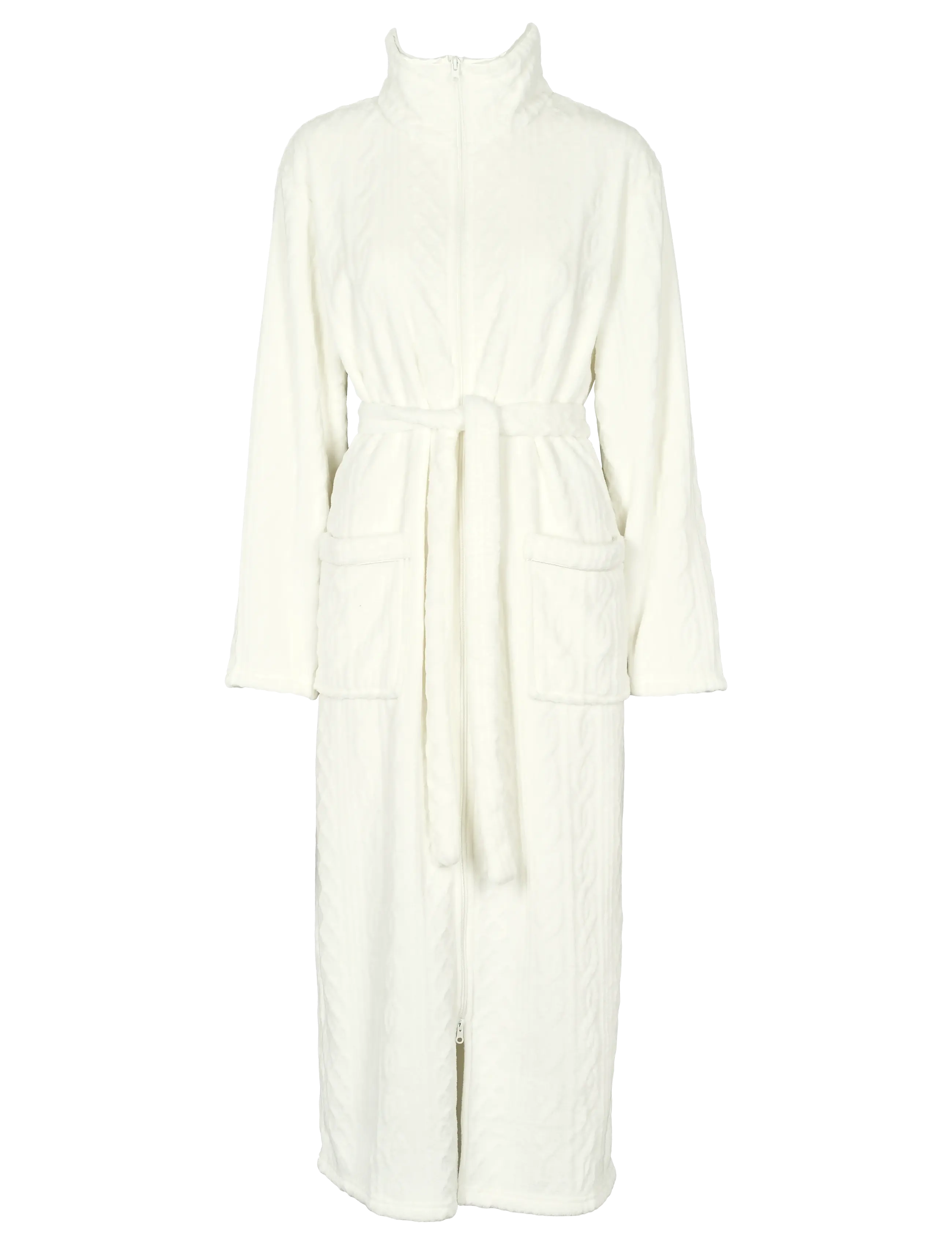 Missya Farah robe w zipper - Pesu - IVORY / white