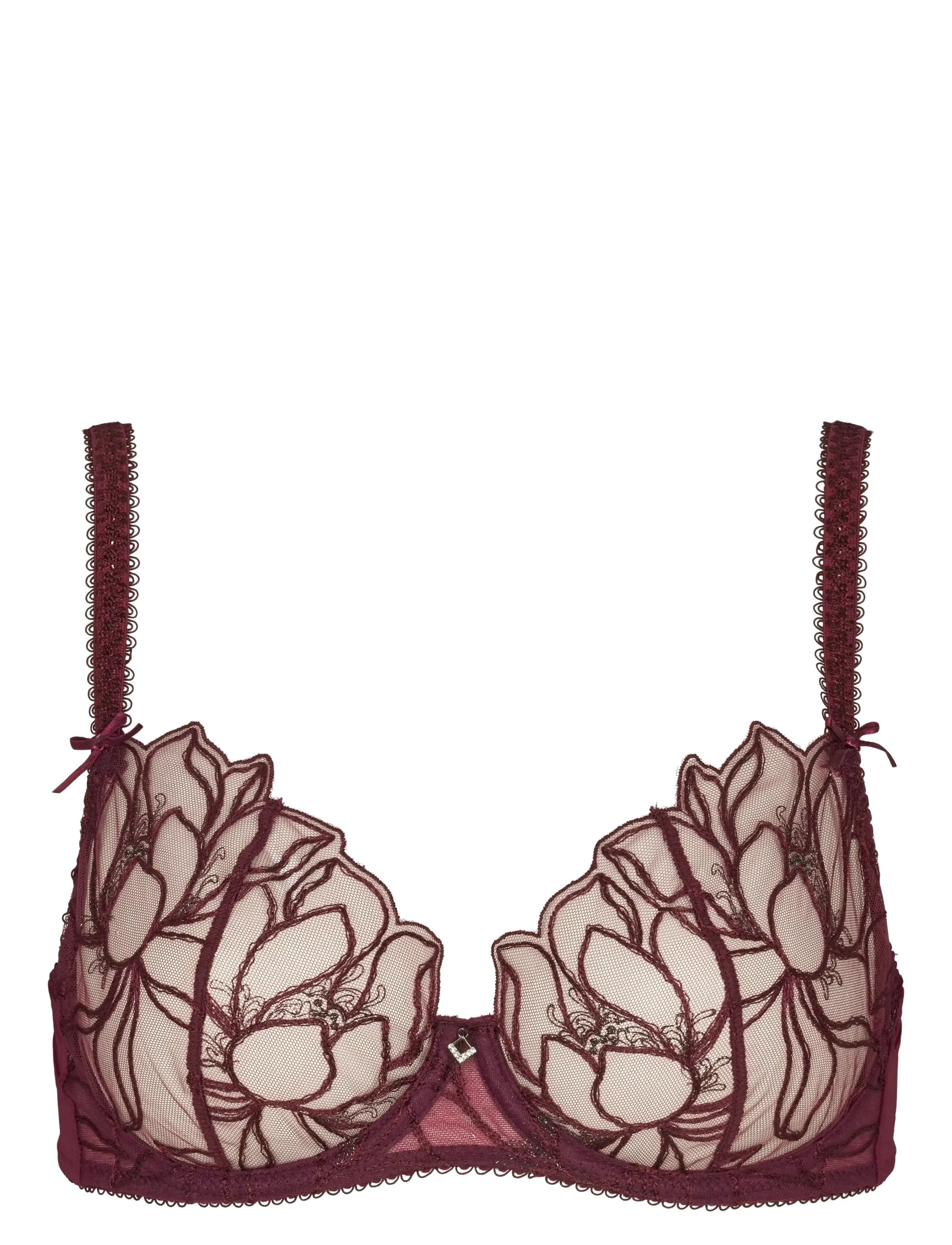 Emily wire bra - WINE