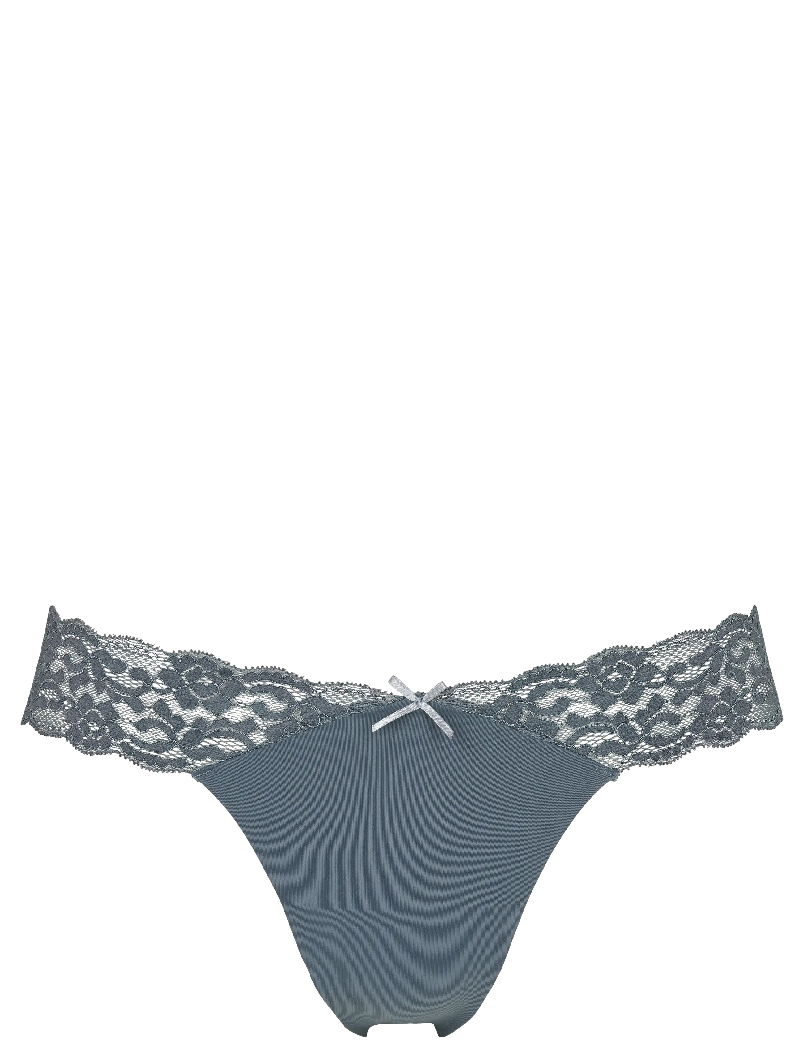 Missya - Seamless string w lace on side 3-pack - seamless panties - grisaille grey - 2