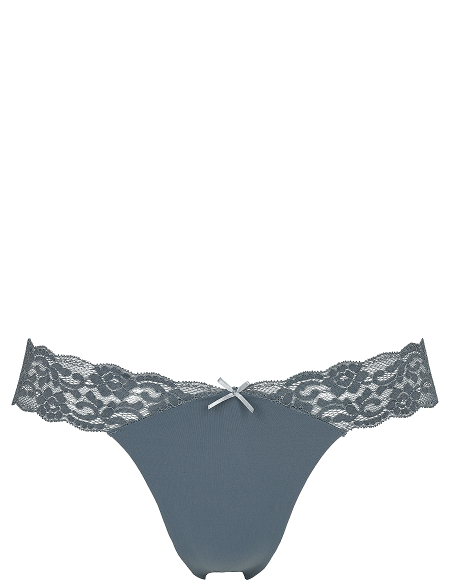 Missya - Seamless string w lace on side 3-pack - nahtlose slips - grisaille grey - 2