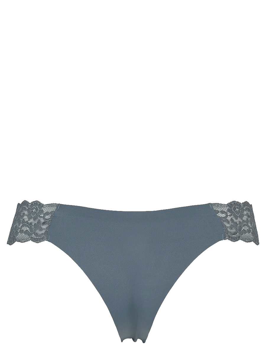 Missya - Seamless string w lace on side 3-pack - nahtlose slips - grisaille grey - 3