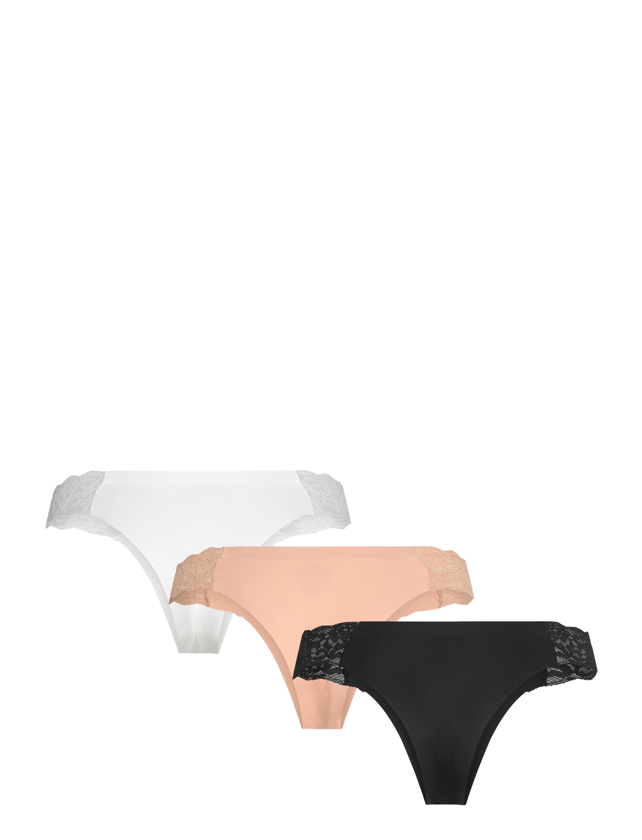 Missya - Seamless string w lace on side 3-pack - seamless trosor - multi colour - 2