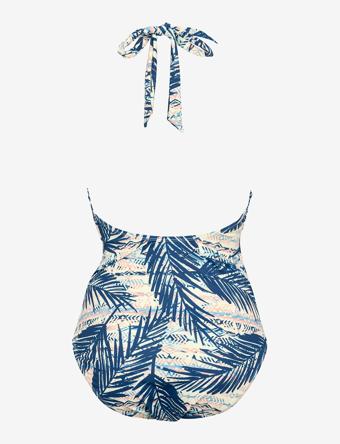 Missya - Nura swimsuit halterneck - palm print - 2