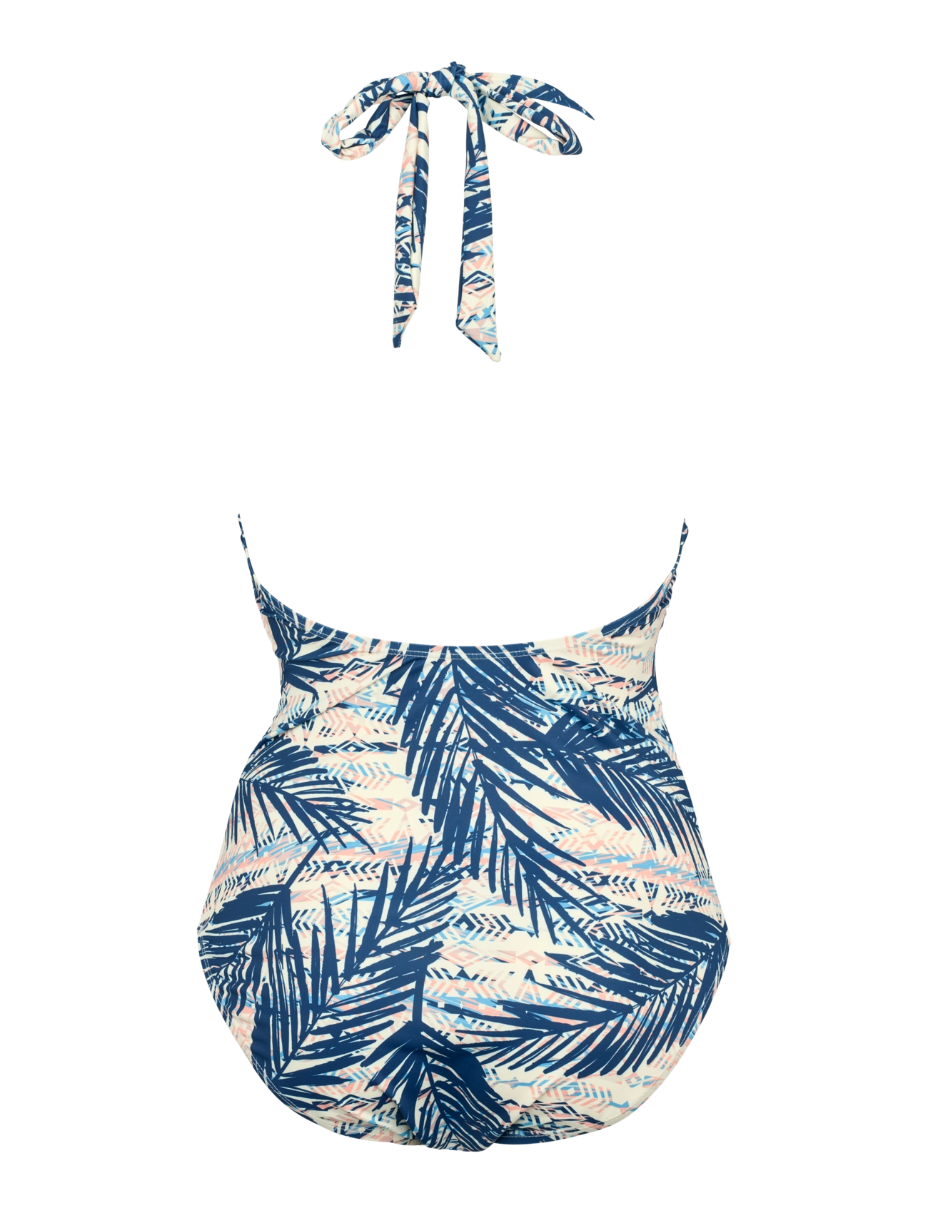 Missya - Nura swimsuit halterneck - palm print - 2
