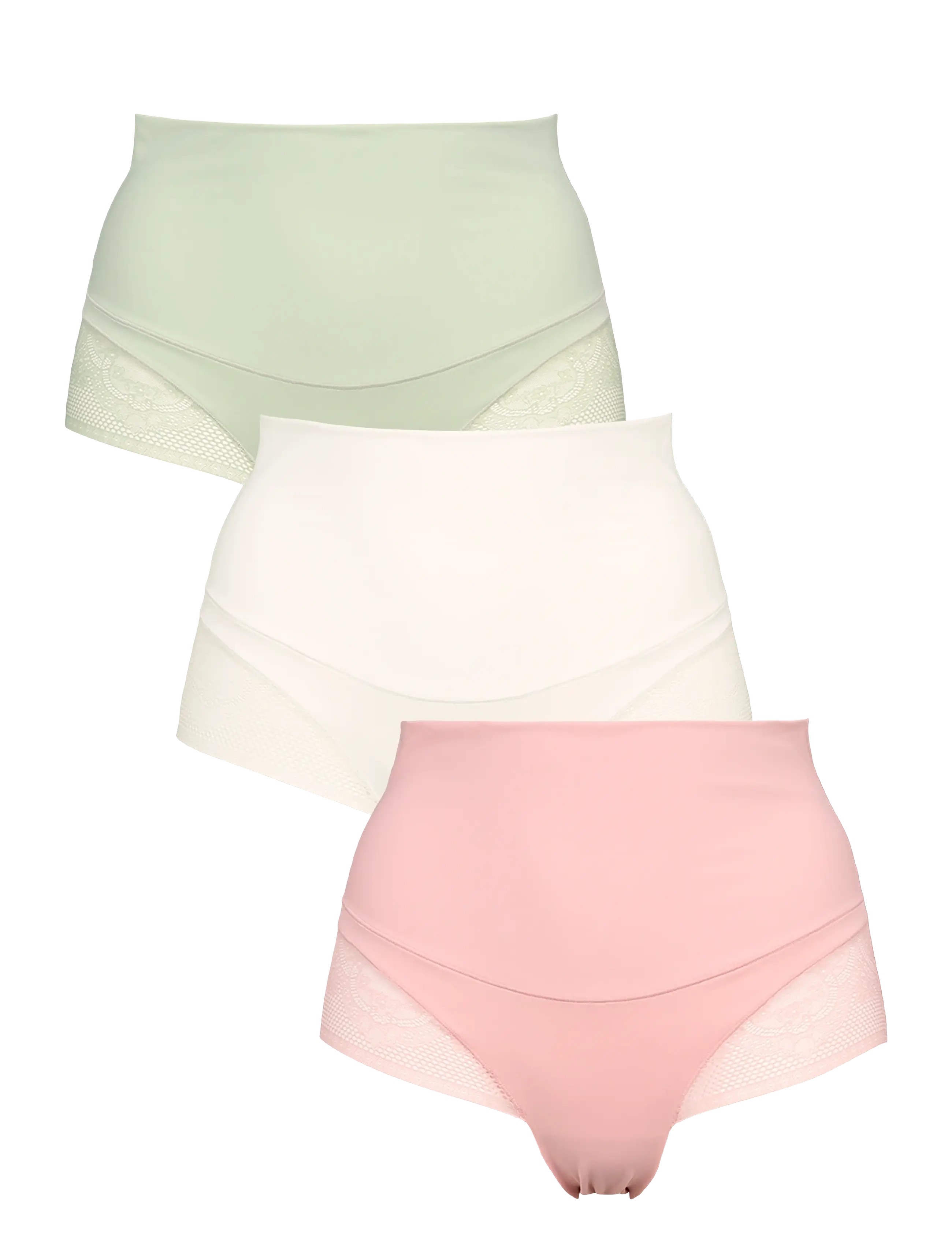 Missya Seamless tai light shape 3-pack - Lingerie - DUSTY GREEN / white