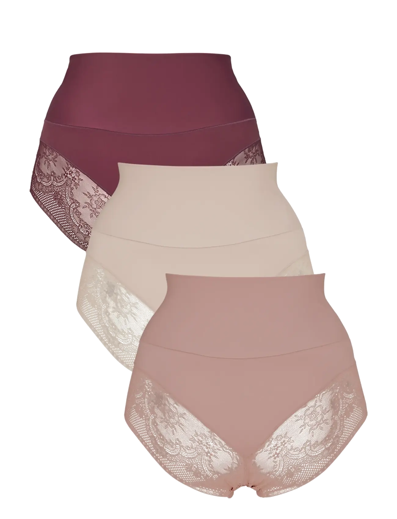 Missya - Seamless tai light shape 3-pack - seamless panties - windsor wine - 2