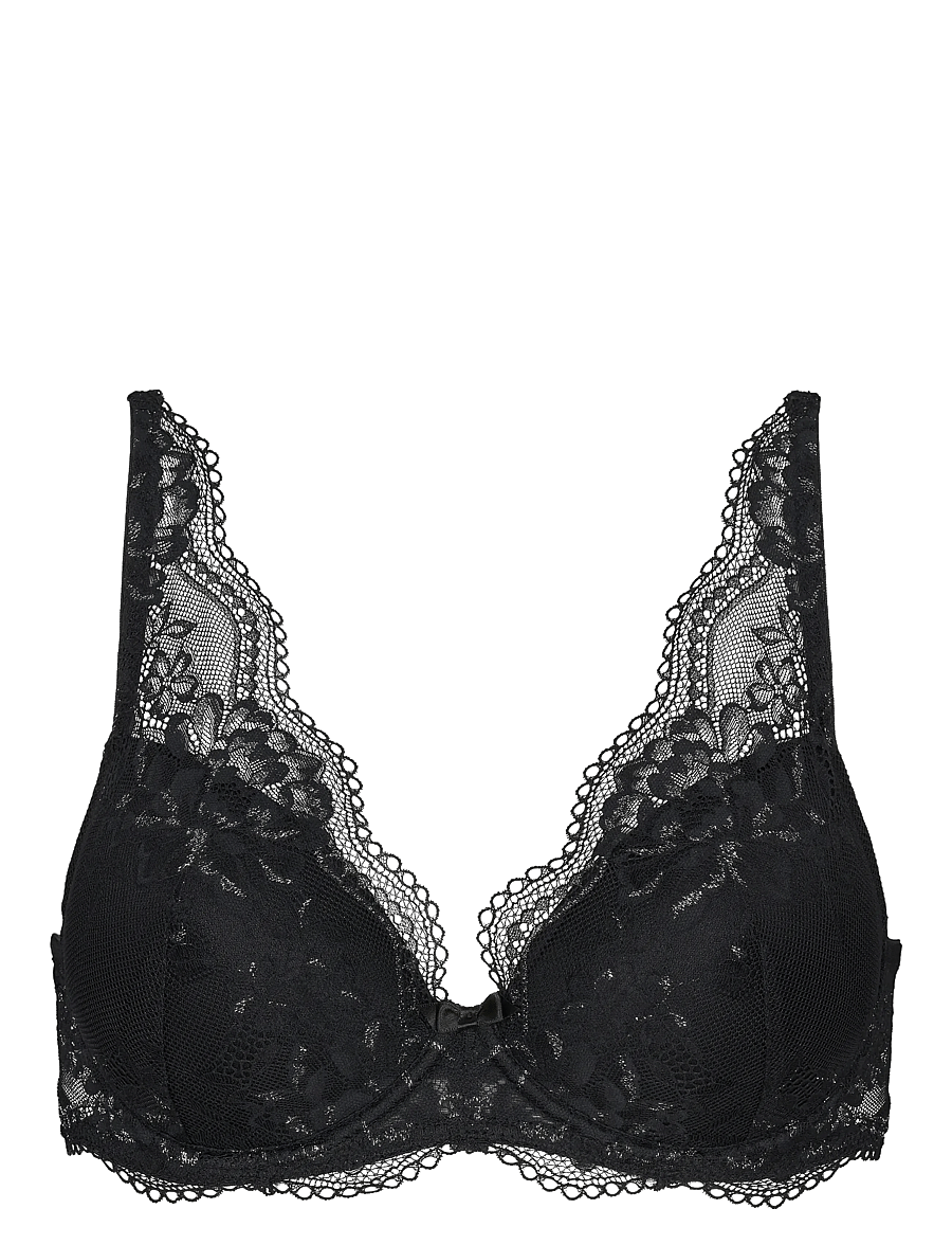 Missya - Tanya bra fill lurex - plunge bhs - black w silver lurex - 1