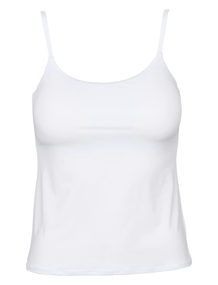 Missya - Soft feel 360 top w bra - tank-top-bhs - white - 1