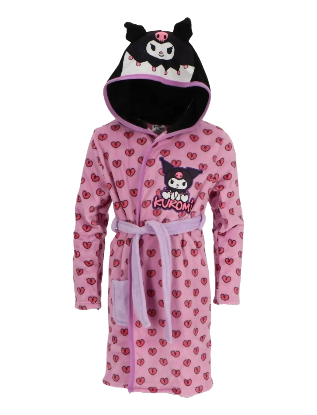 Mister License Kuromi Bathrobe, 98/104, Night & Underwear, Rosa - Bathrobes, Kinder