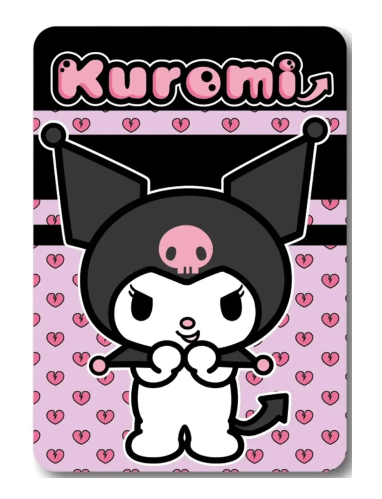Mister License Kuromi Fleece Blanket, Blankets & Quilts, Pink, Str: ONE SIZE