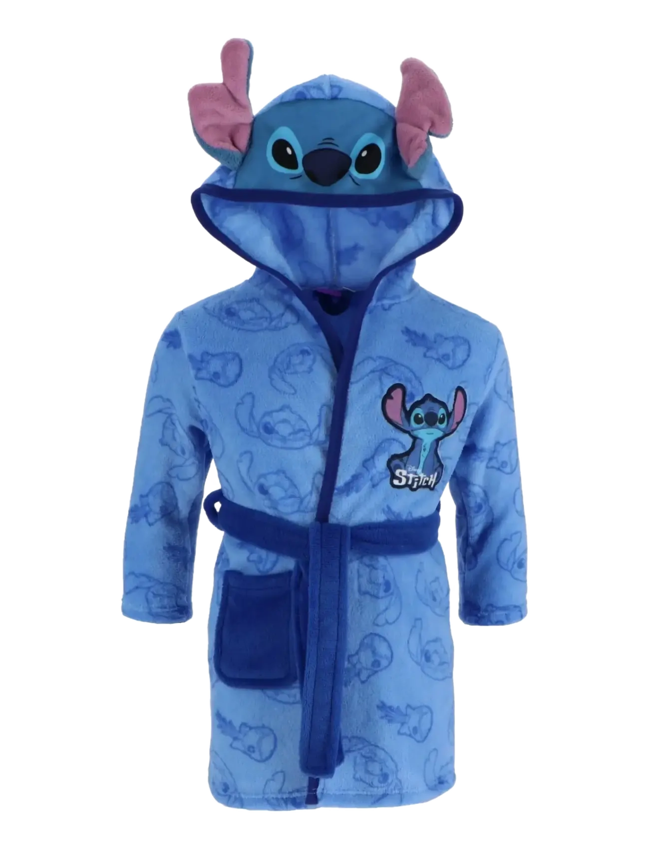 Lilo & Stitch &Stitch Bathrobe, 110/116, Night Underwear, Blau - Bathrobes, Kinder