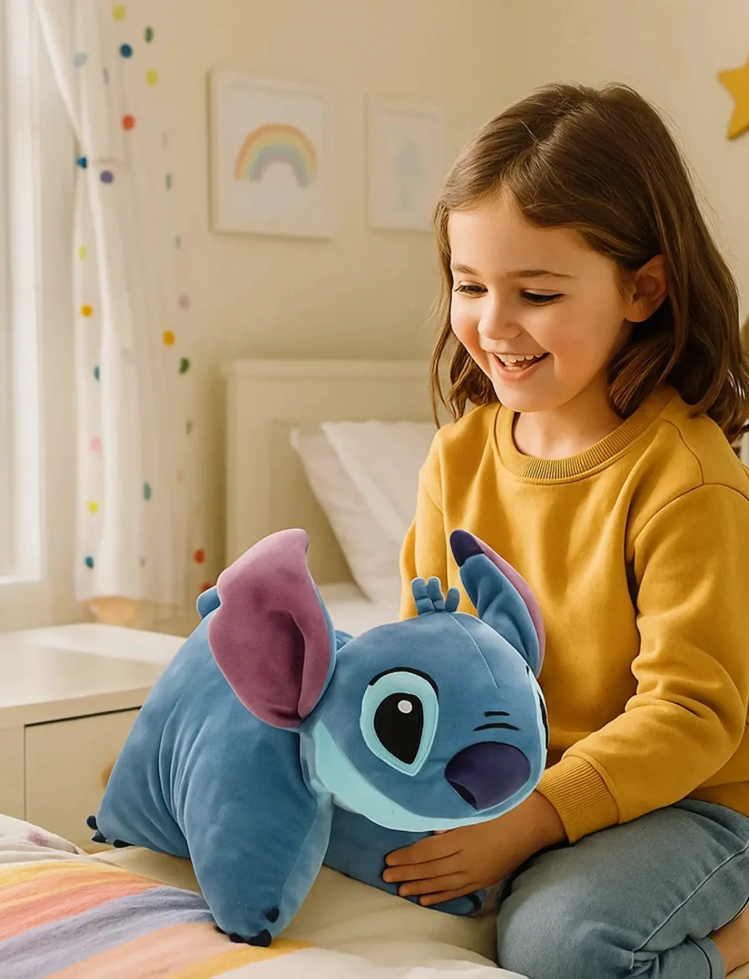 Lilo & Stitch Plush 2 In 1 Pillow, One Size, Soft Spielzeug, Blau - Stuffed Animals, Kinder