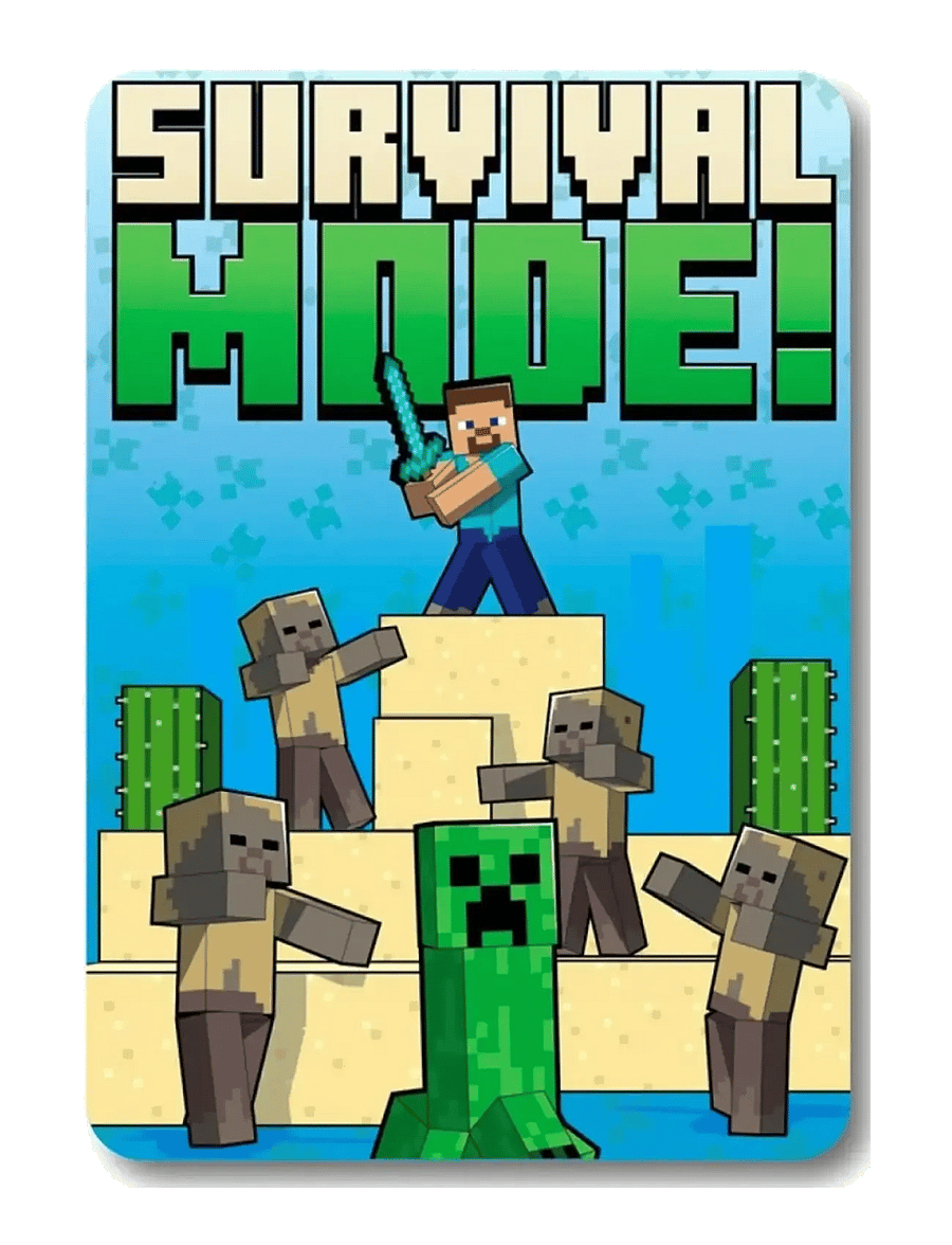 Minecraft - Minecraft Fleece blanket - Survival fashion - decken - multi coloured - 0