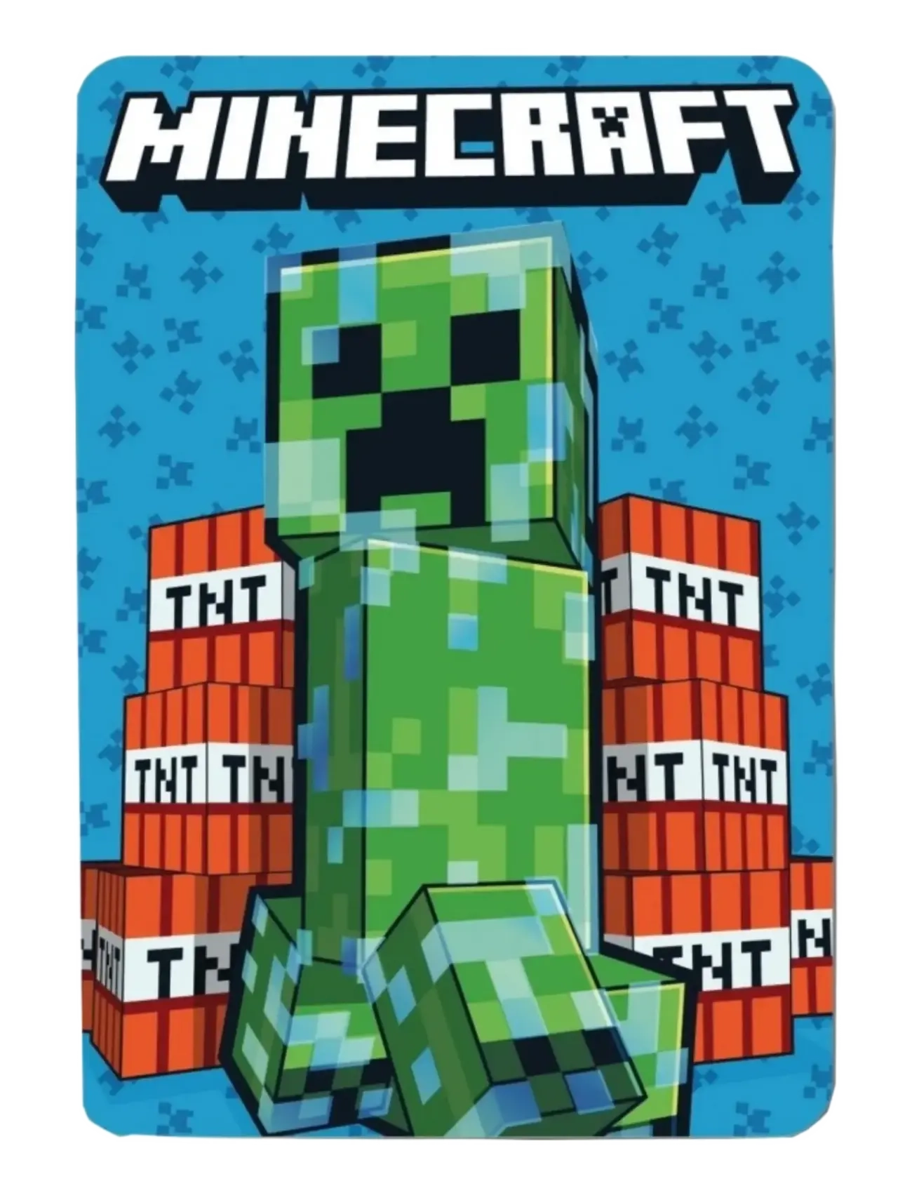 Minecraft Fleece Blanket, Blankets & Quilts, Blå, Str: ONE SIZE