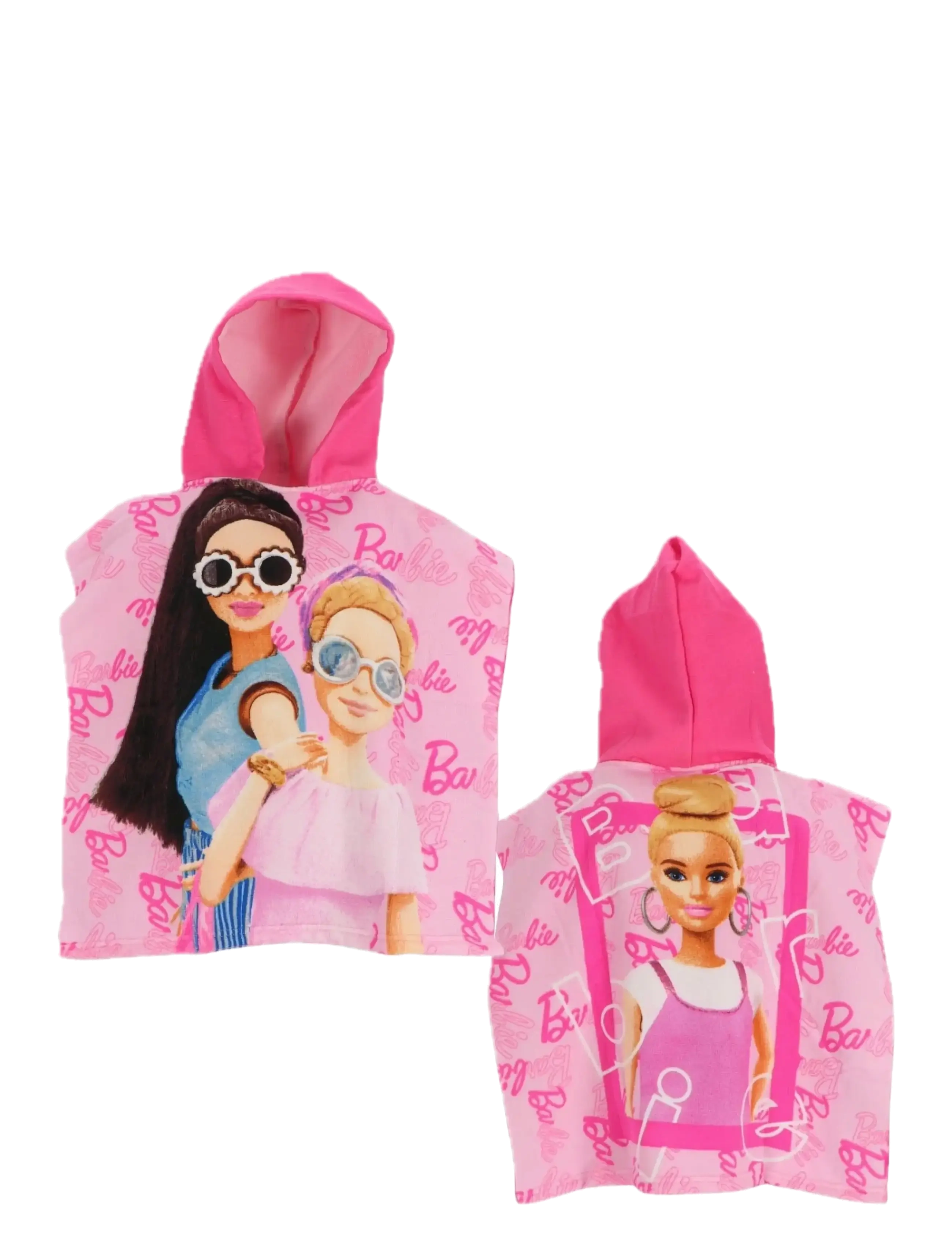 Barbie Poncho Fast Dry, Bath Poncho, Pink, Str: ONE SIZE