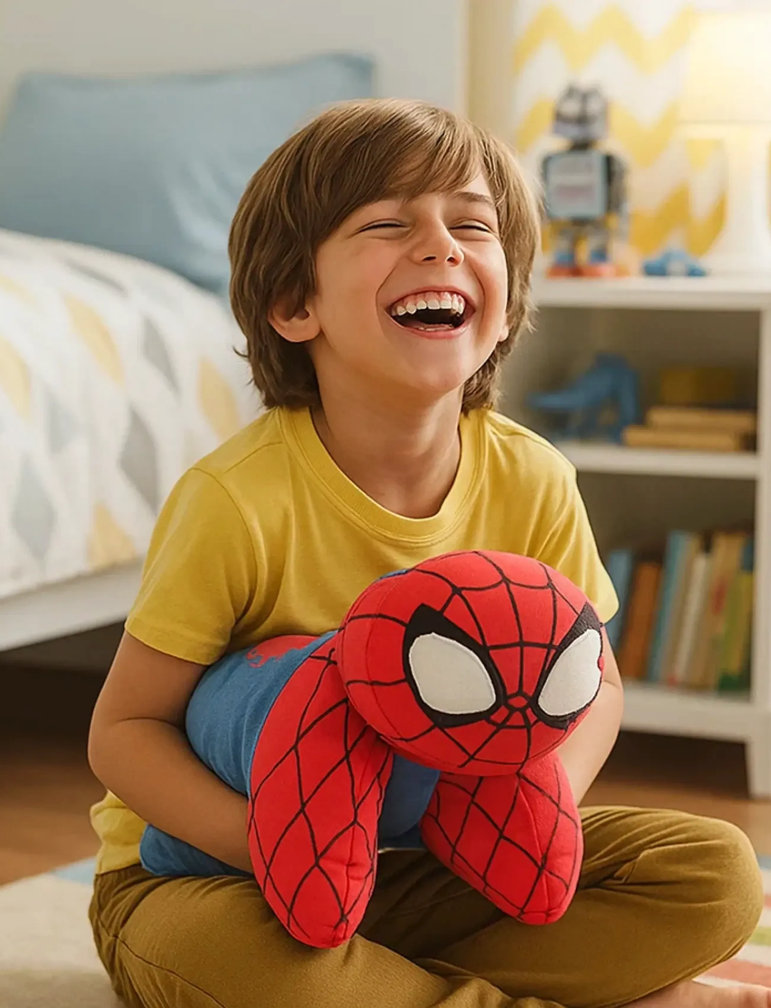 Spider-man Plush 2 In 1 Pillow, Børn, Stuffed Legetøj, Blå, Str: ONE SIZE