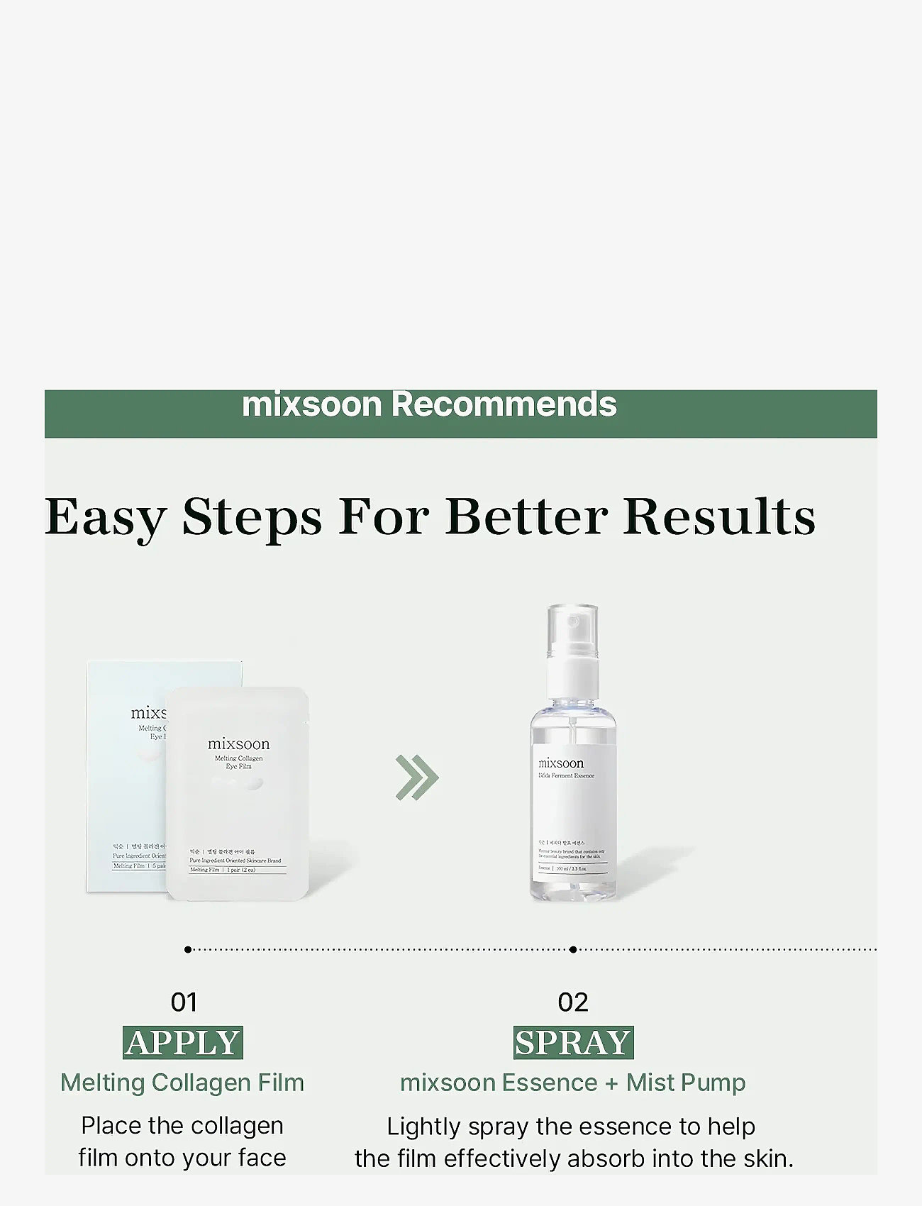 Mixsoon - Melting Collagen Eye Film - paakių kaukės - clear - 2