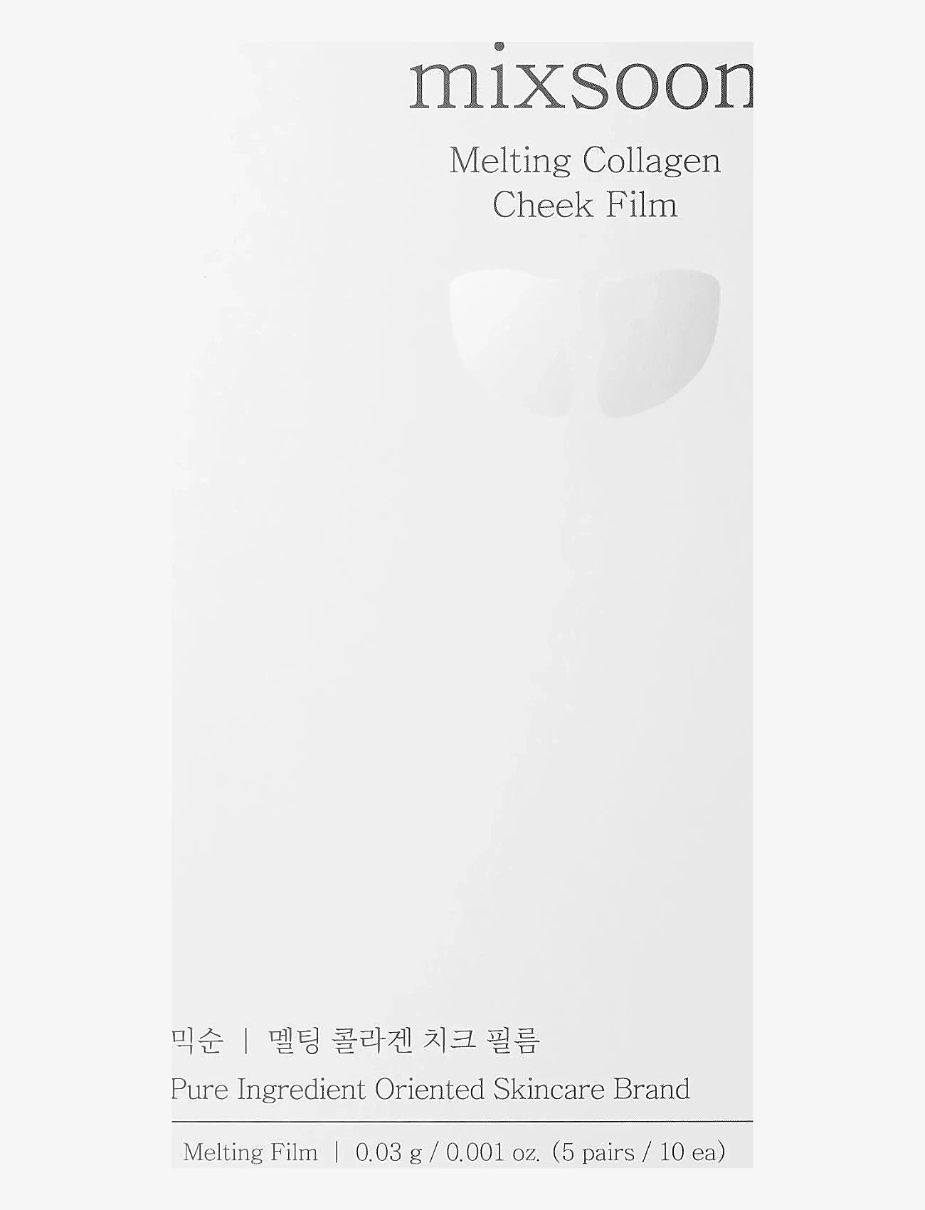 Mixsoon - Melting Collagen Cheek Film - veido kaukė - clear - 1