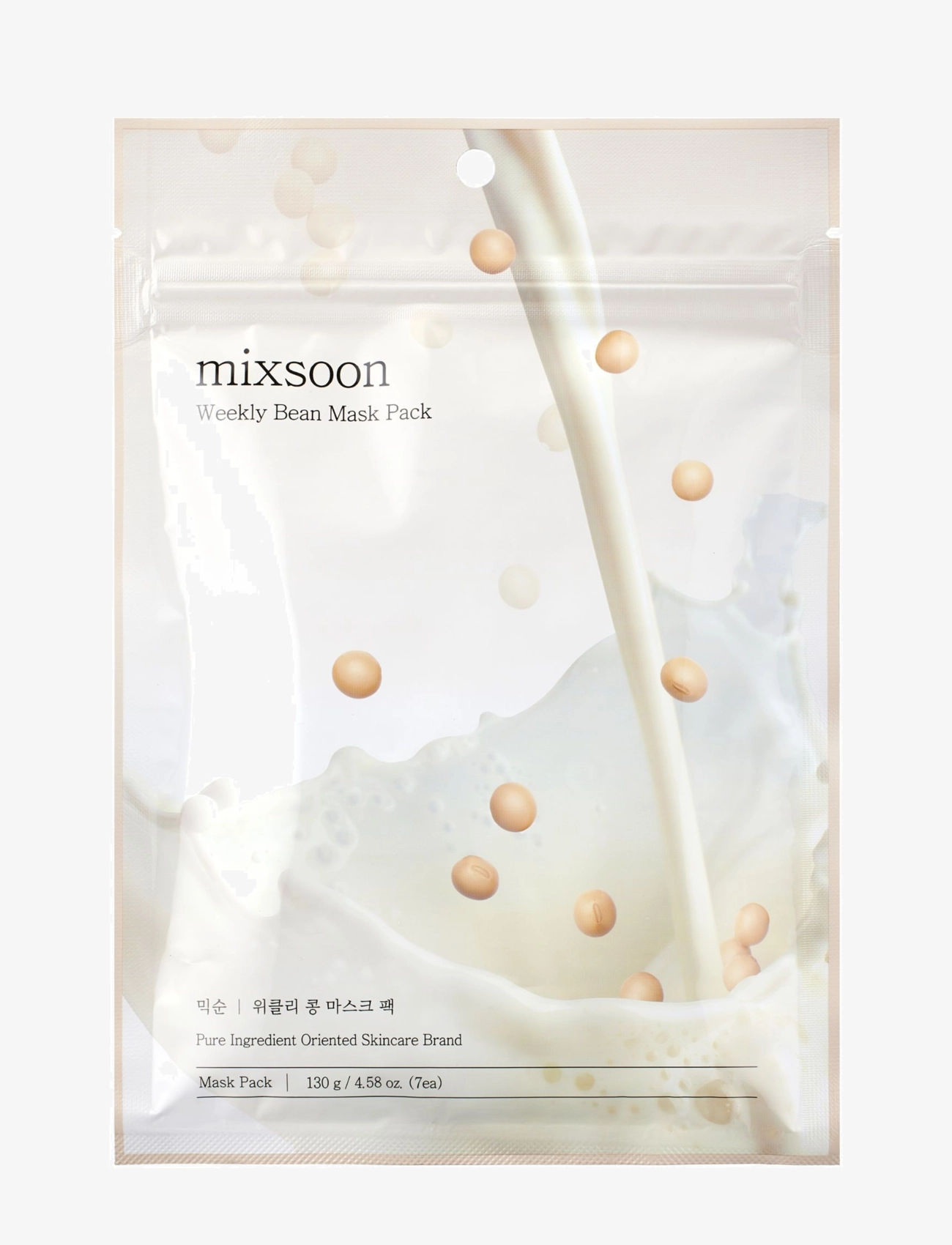 Mixsoon Weekly Bean Mask Pack, Ansigtsmaske, Nude, Str: 7 EA